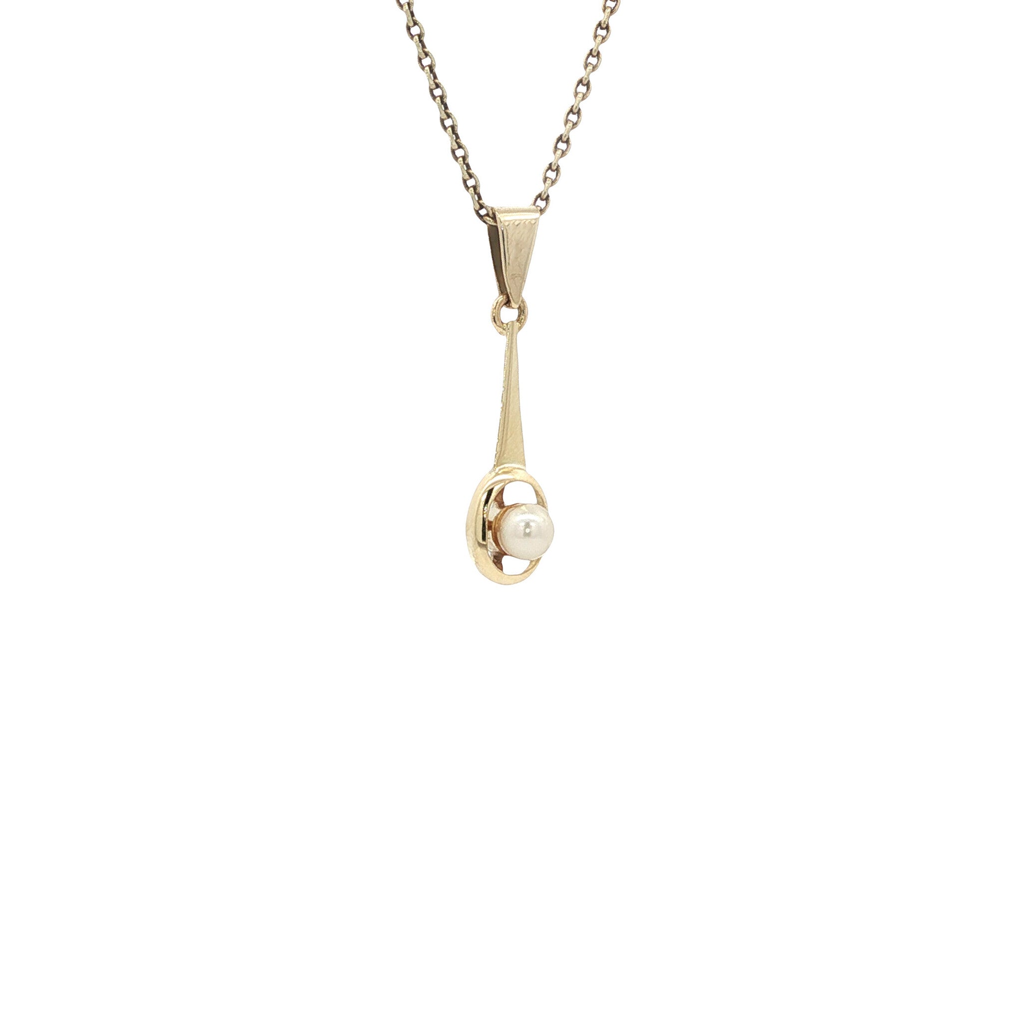 Gouden hanger met parel 14