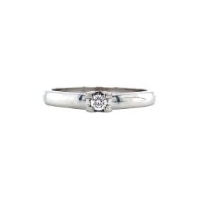 White gold solitaire ring with diamond from Diamonde 14 kt