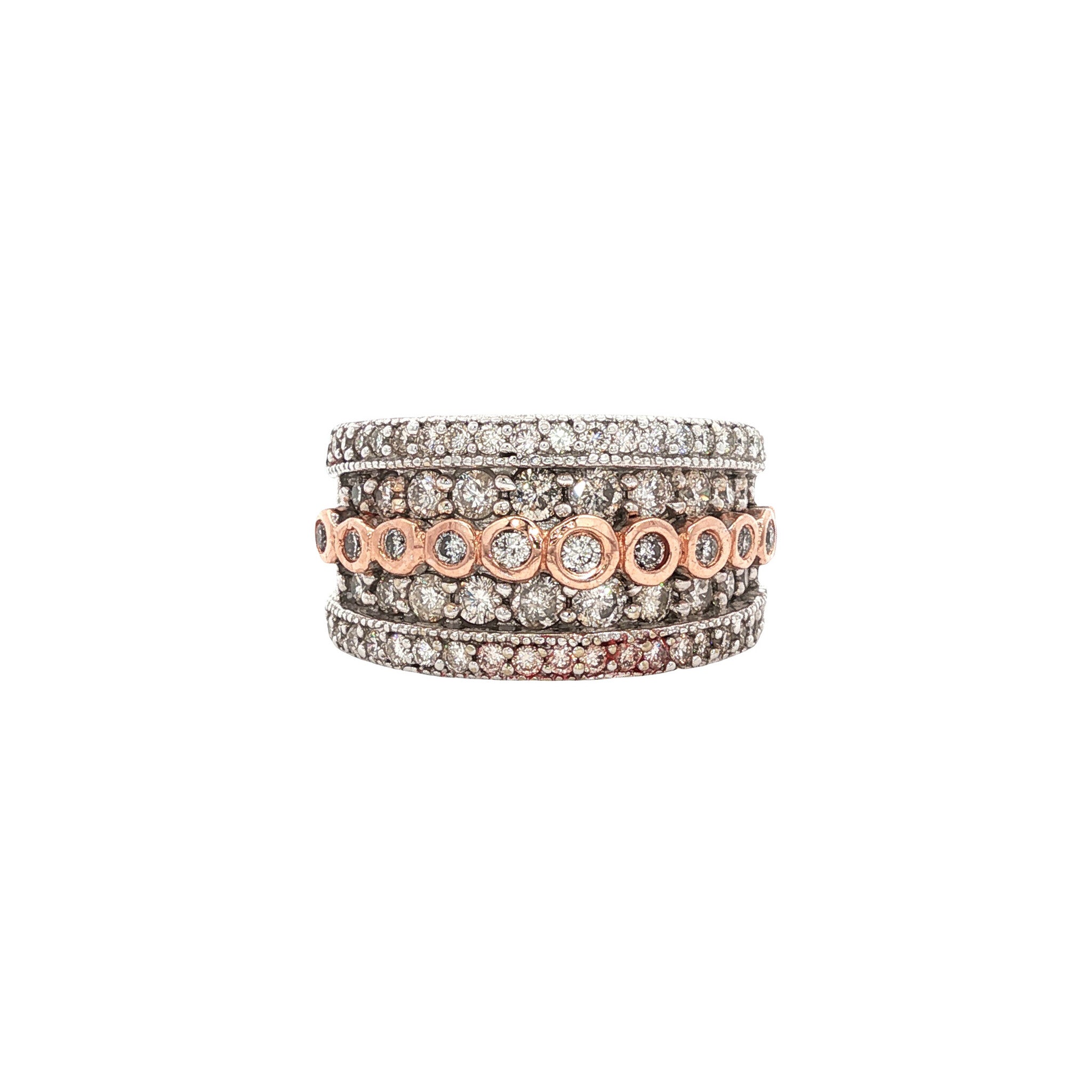 Witgouden ring met diamant 14 karaat