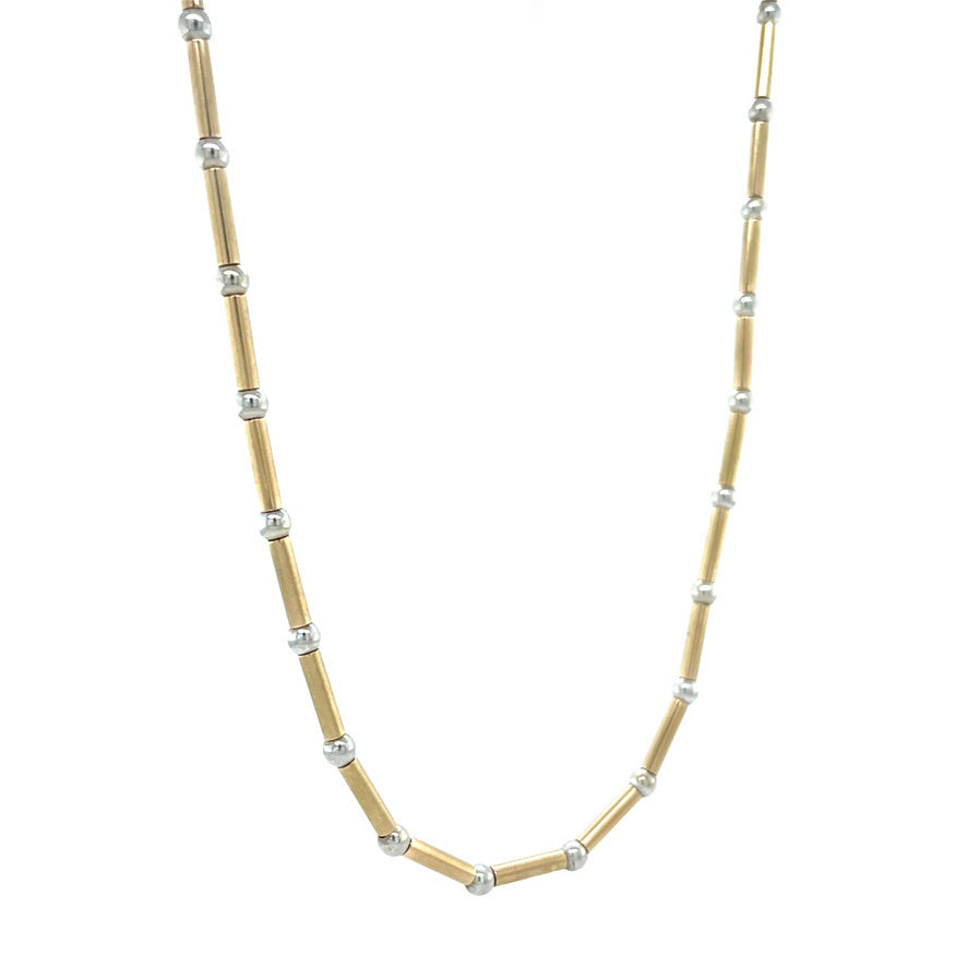 Gold bar necklace 45.5 cm 14 karat