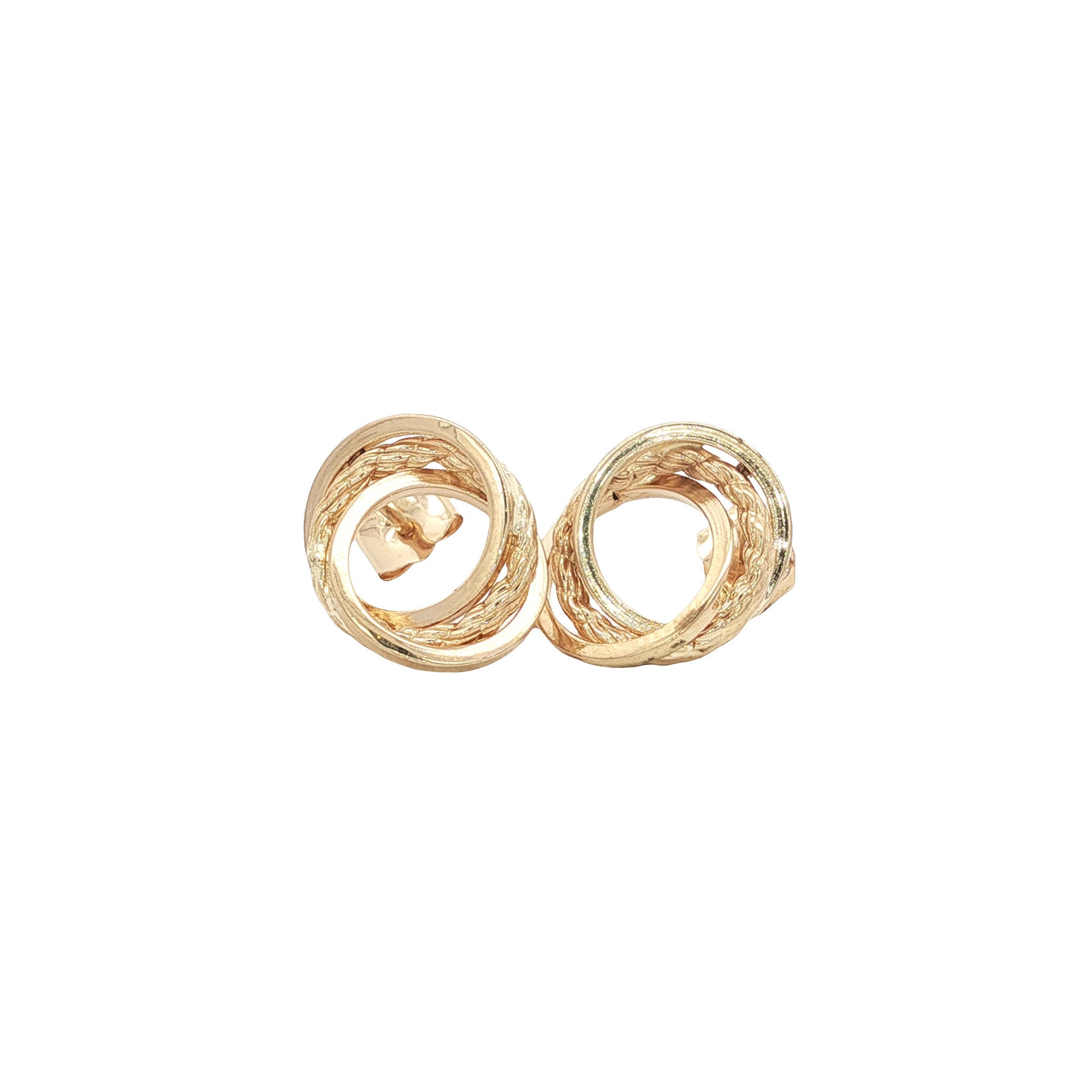 Gold stud earrings 14 karat