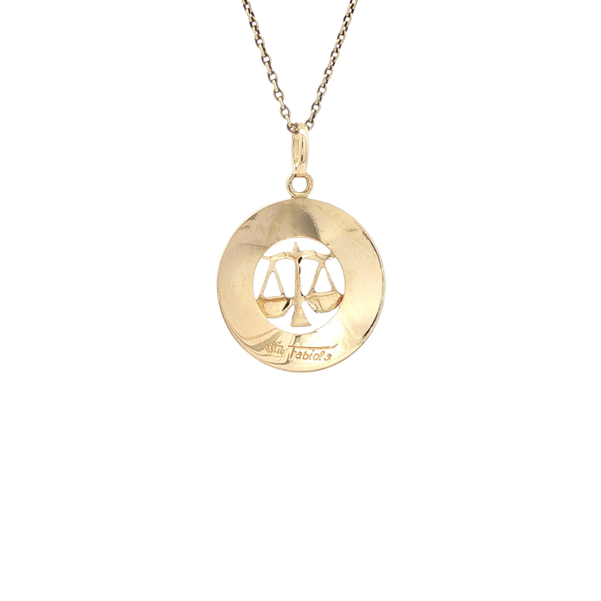 Gouden sterrenbeeld hanger weegschaal 14 karaat