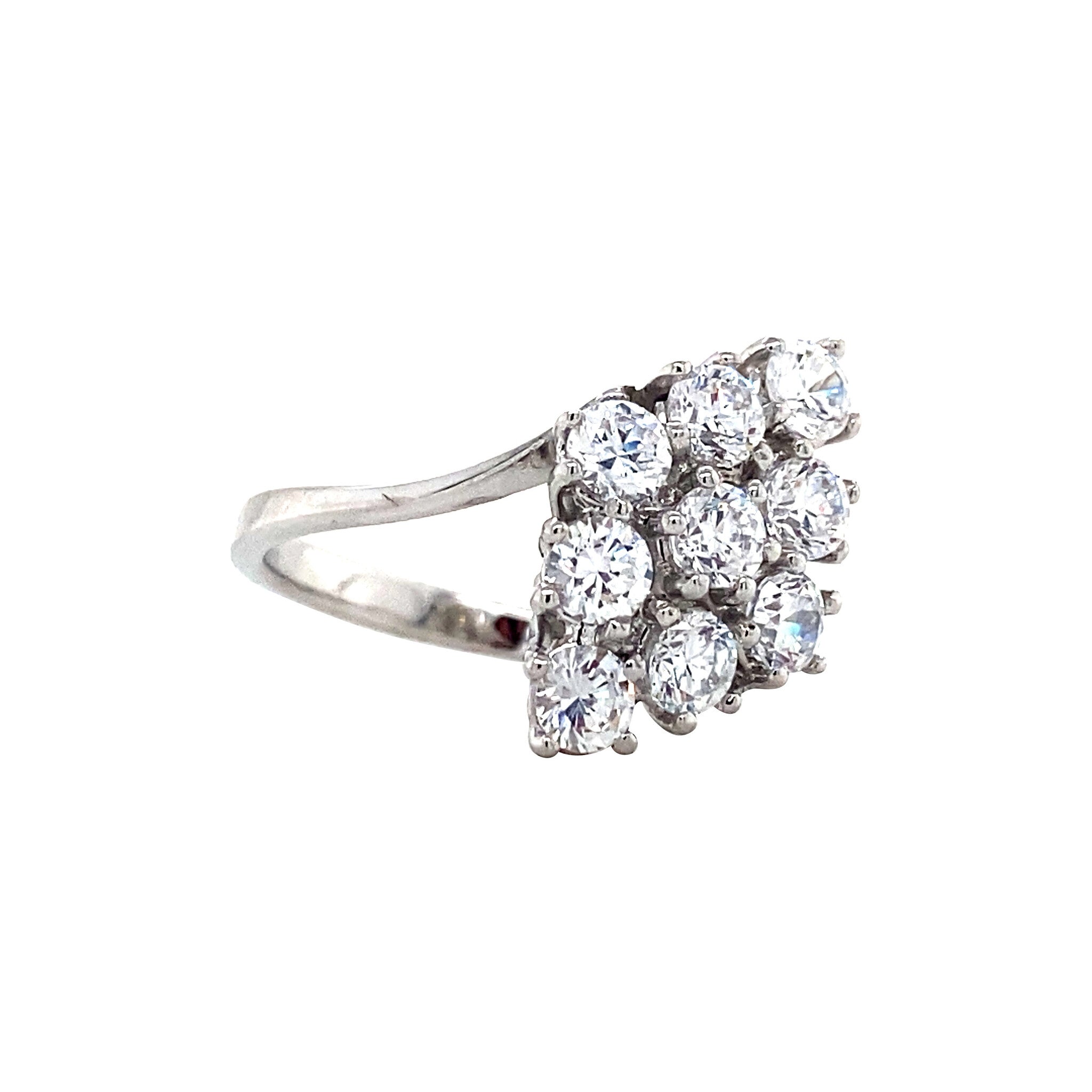 Witgouden markies ring met zirkonia 14 karaat* nieuw