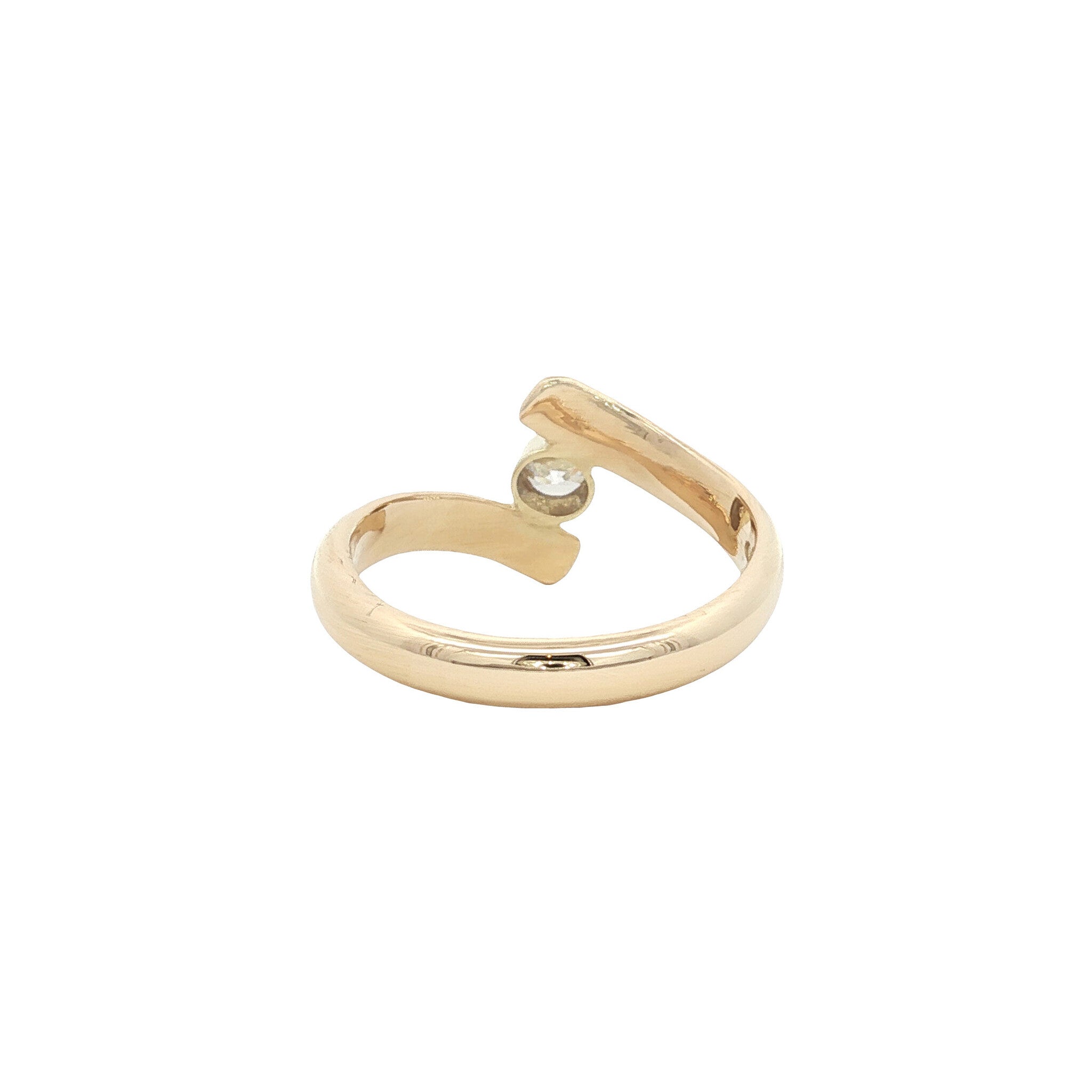 Gold ring with zirconia 14 karat