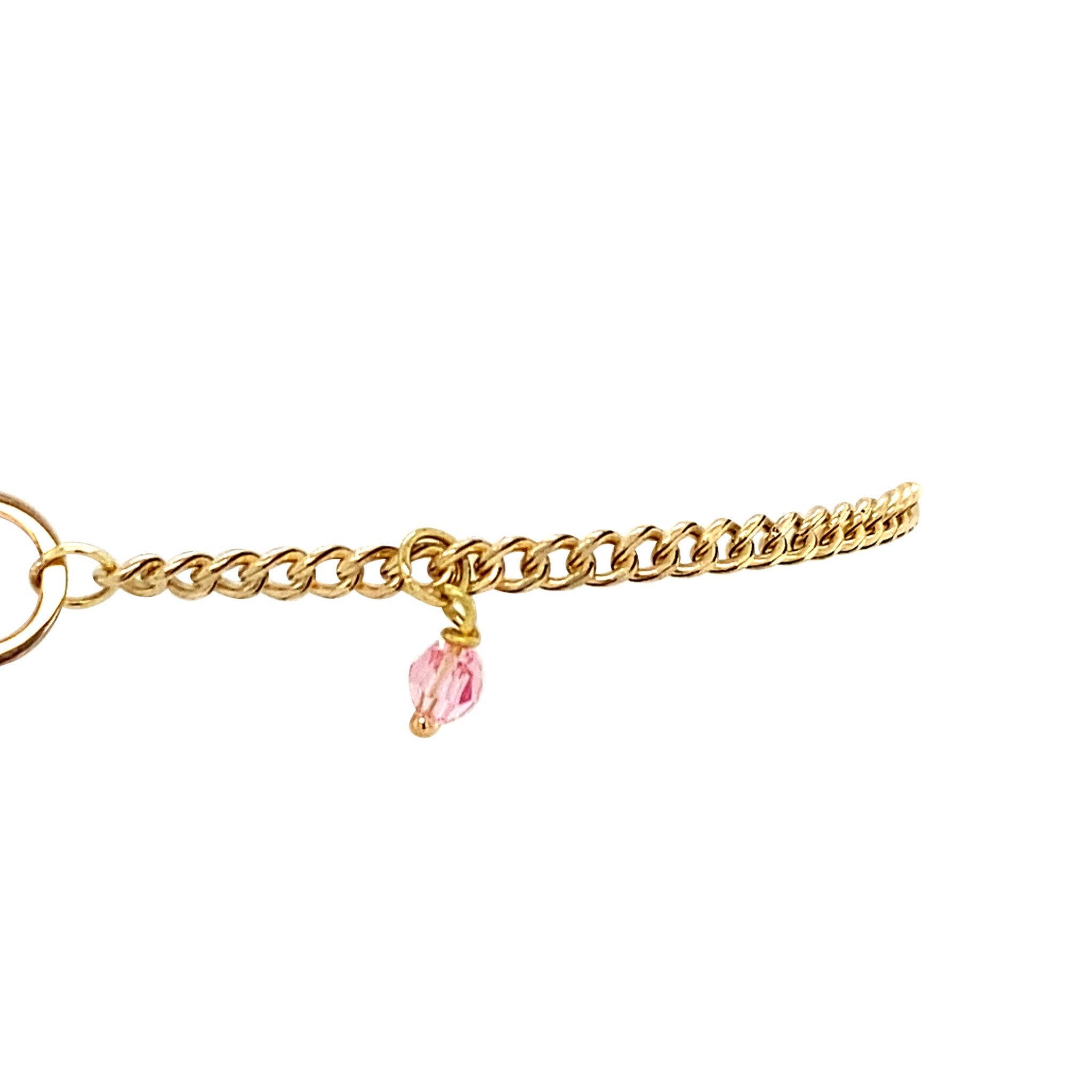 Gold children's bracelet with enamel flower 18 karat