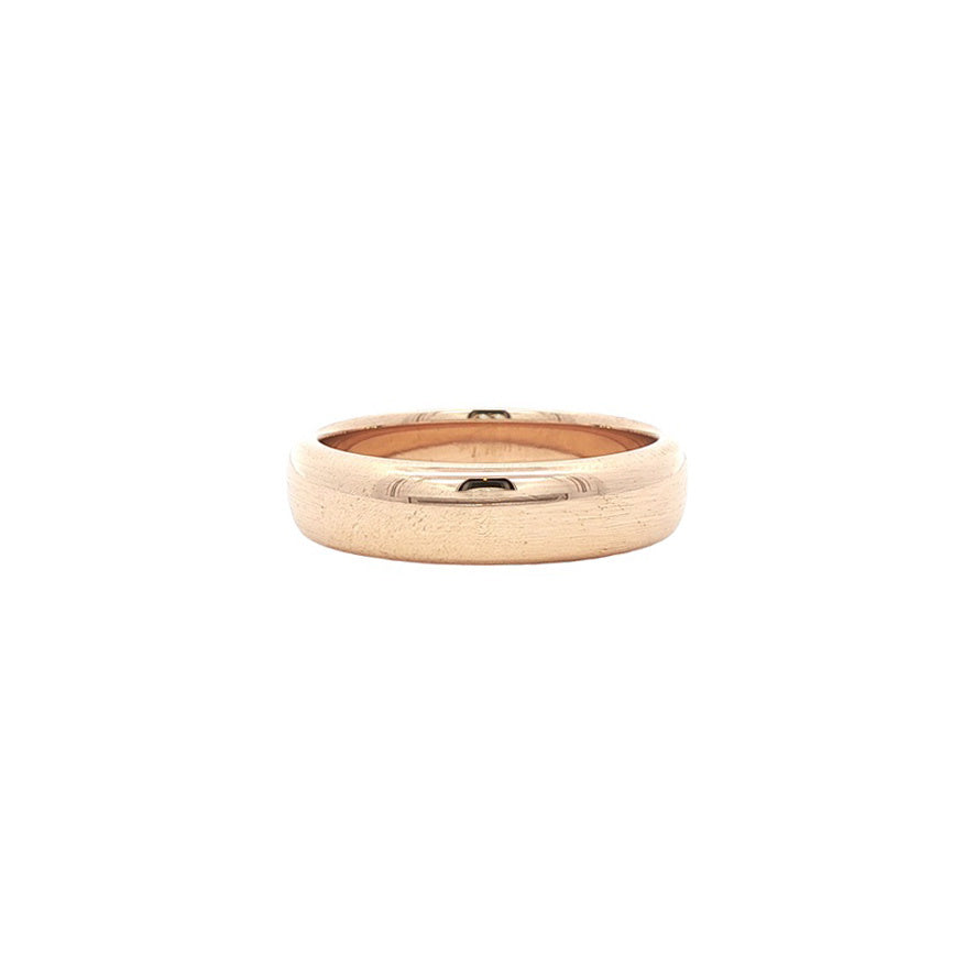 Rosegouden gladde ring 14 karaat