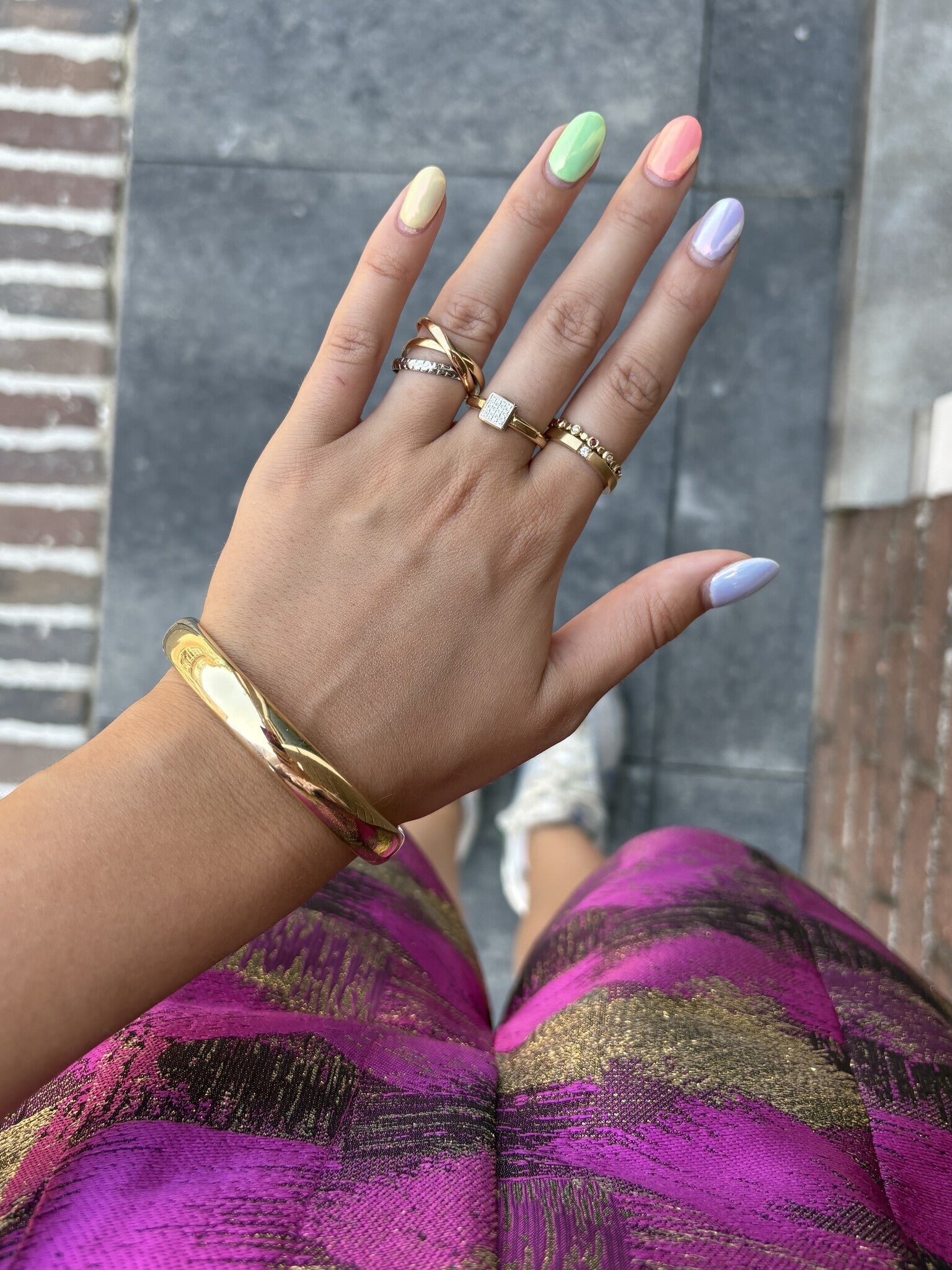 Gold ring with diamond 14 karat