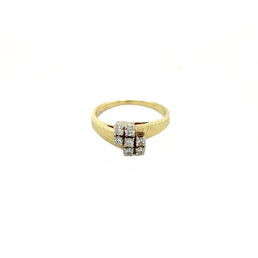 Gold ring with diamond 14 kt