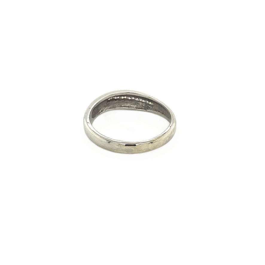 White gold ring with diamond 14 kt