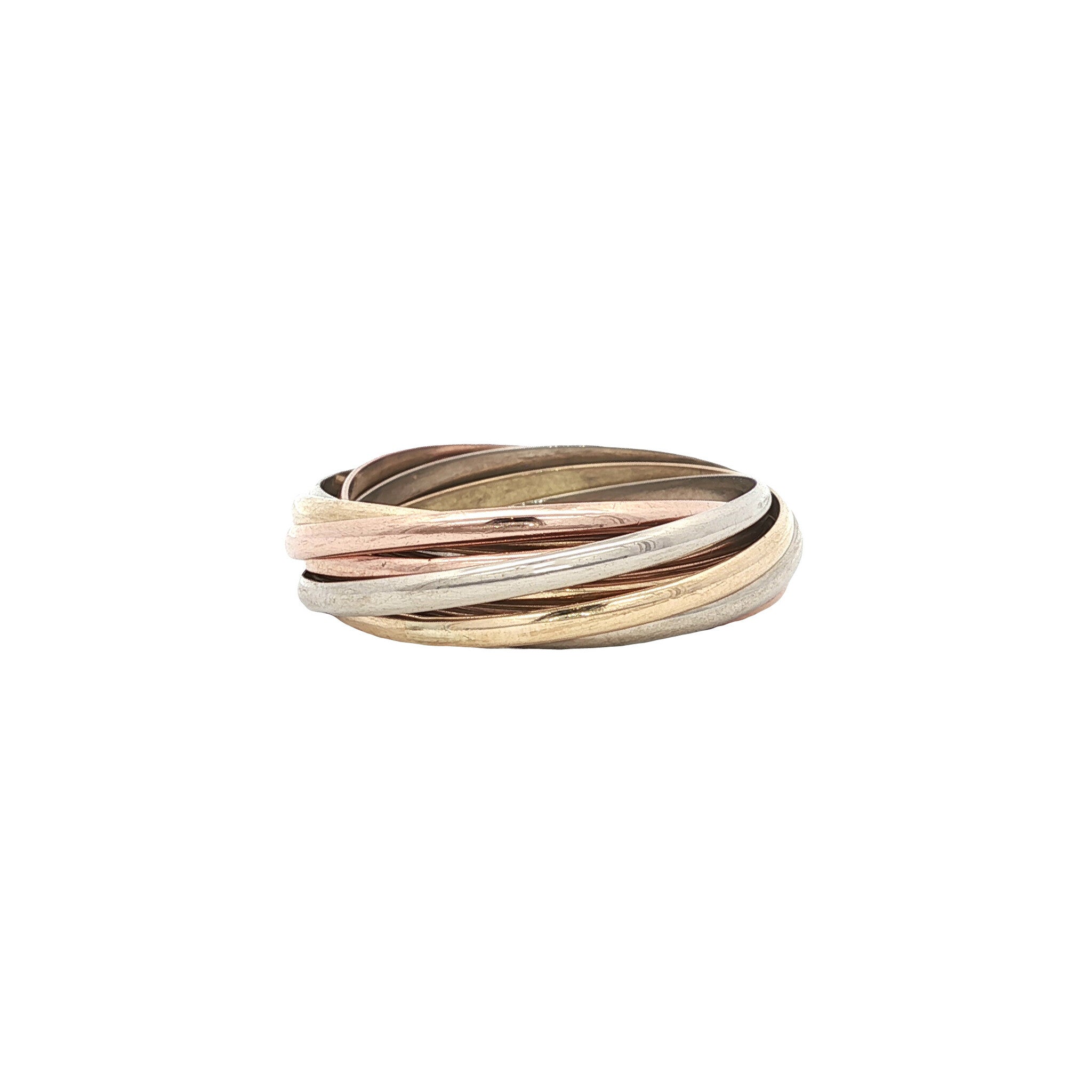 Tricolour gold ring 14 karat