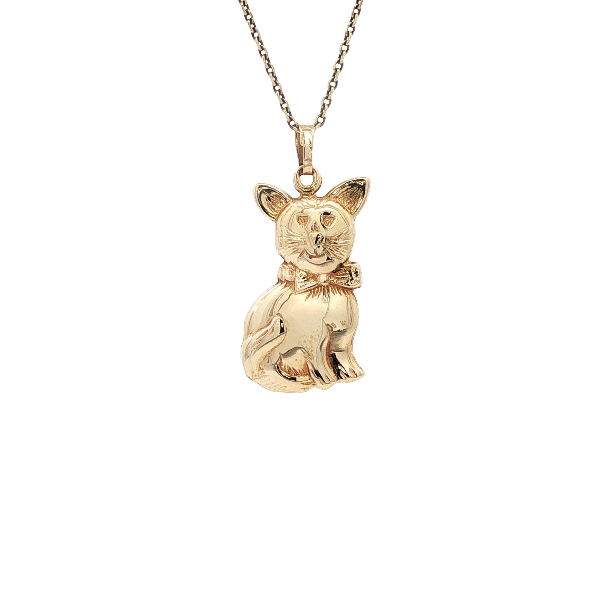 Golden cat pendant 14 karat
