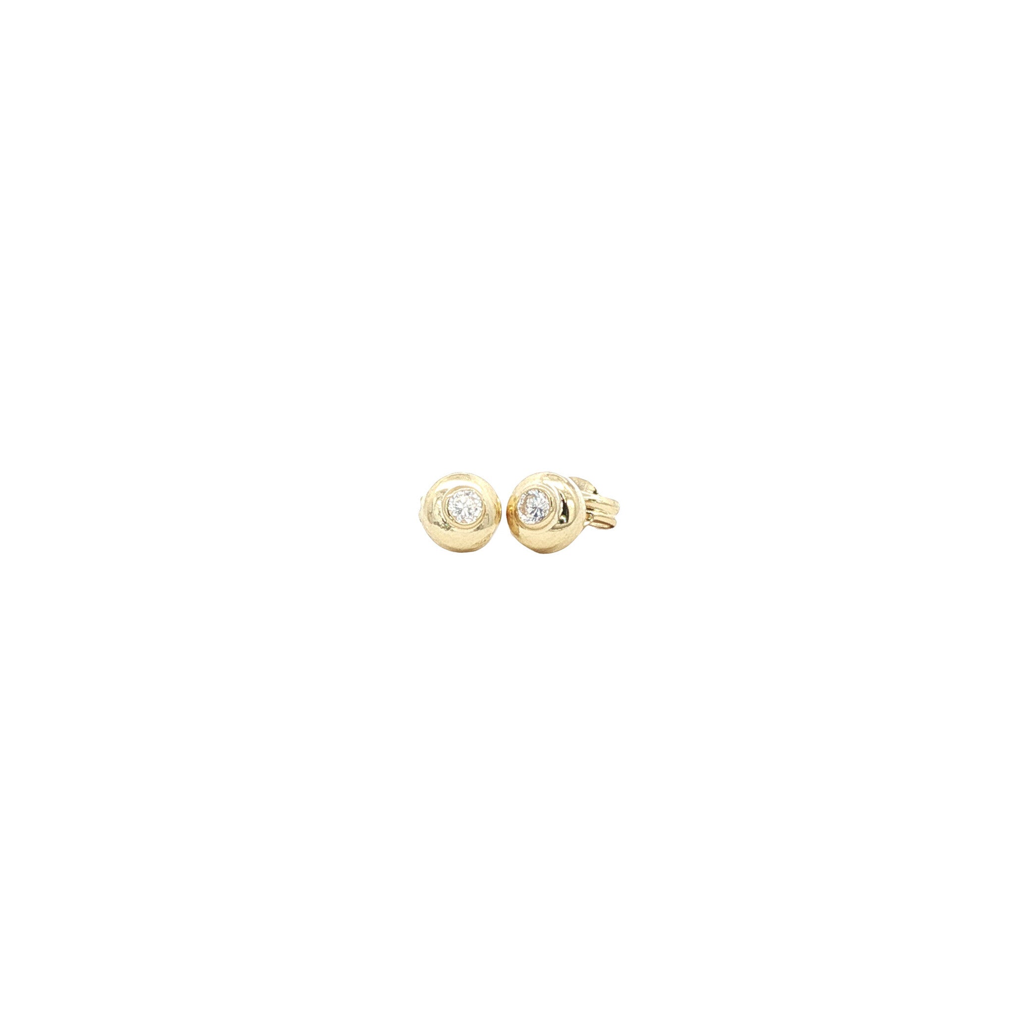14-karat gold stud earrings with zirconia