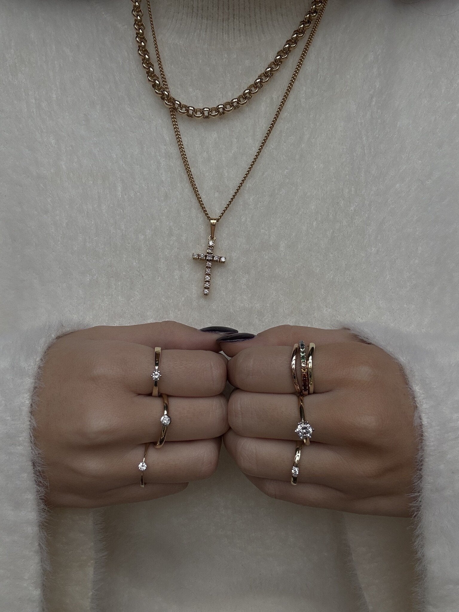 Gold memory ring with diamond 14 karat* new