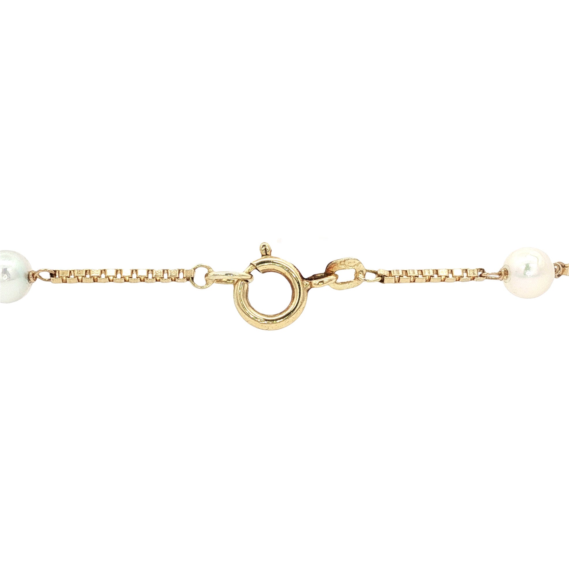 Gouden armband met parels 14 karaat