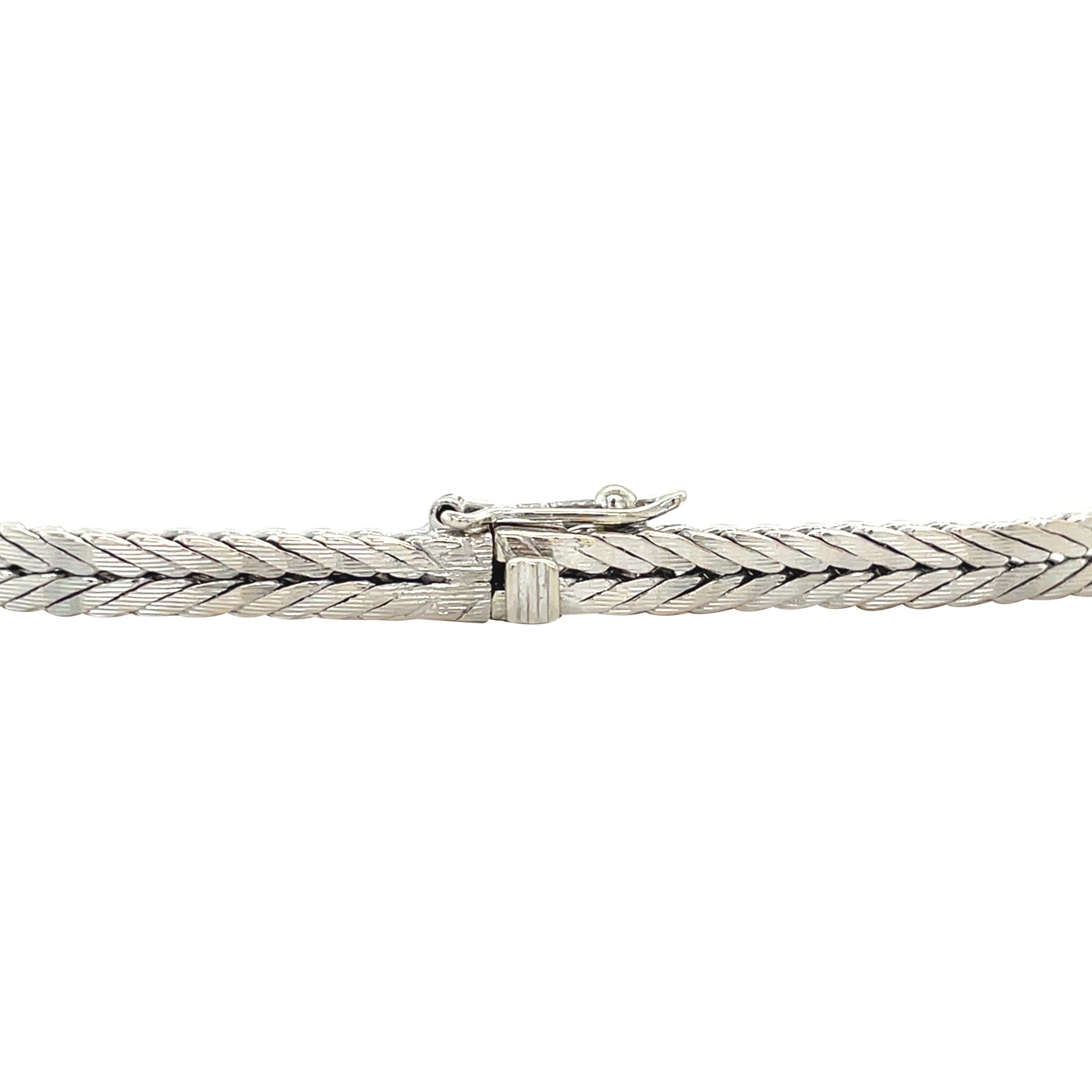 White gold bracelet with diamond 18.5 cm 14 karat