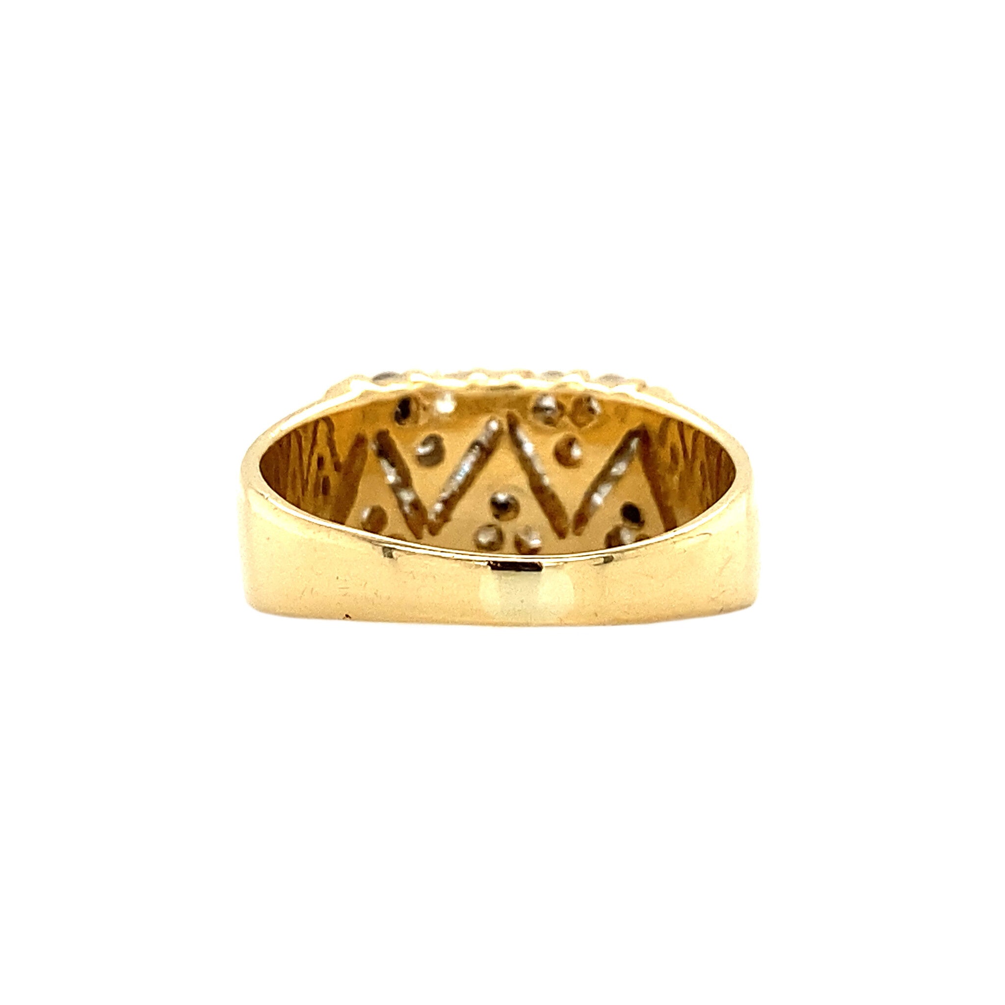 Gold ring with zirconia 18 kt