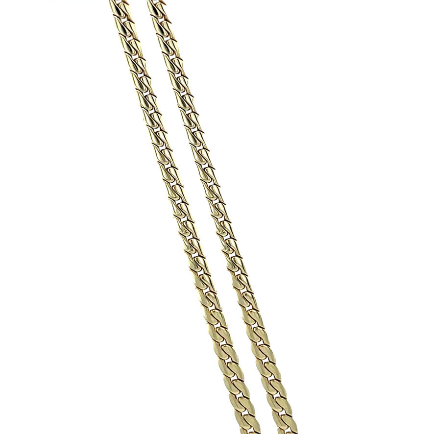 Gouden choker met diamant 42 cm 14 karaat