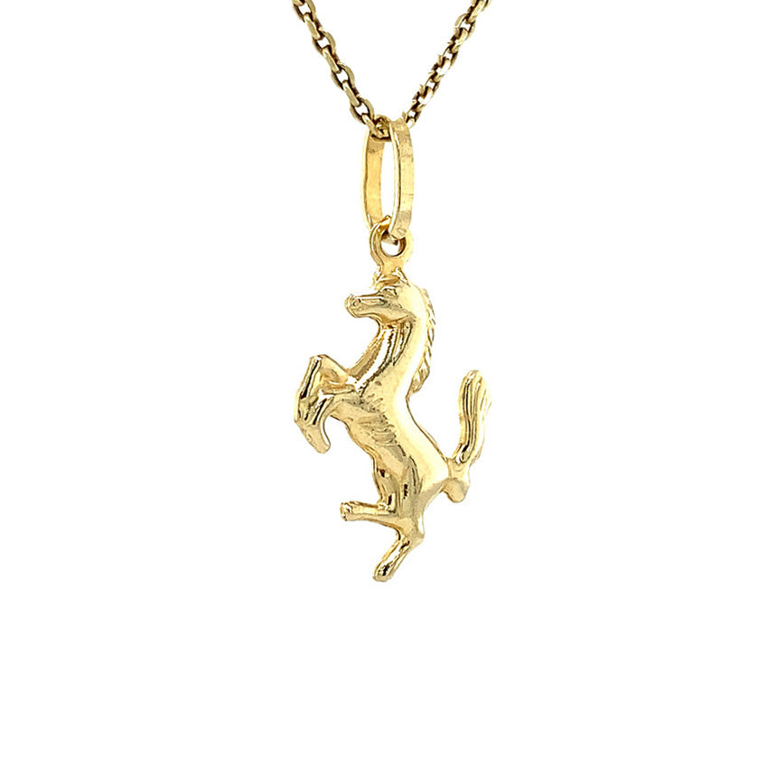 Gold horse pendant 14 kt