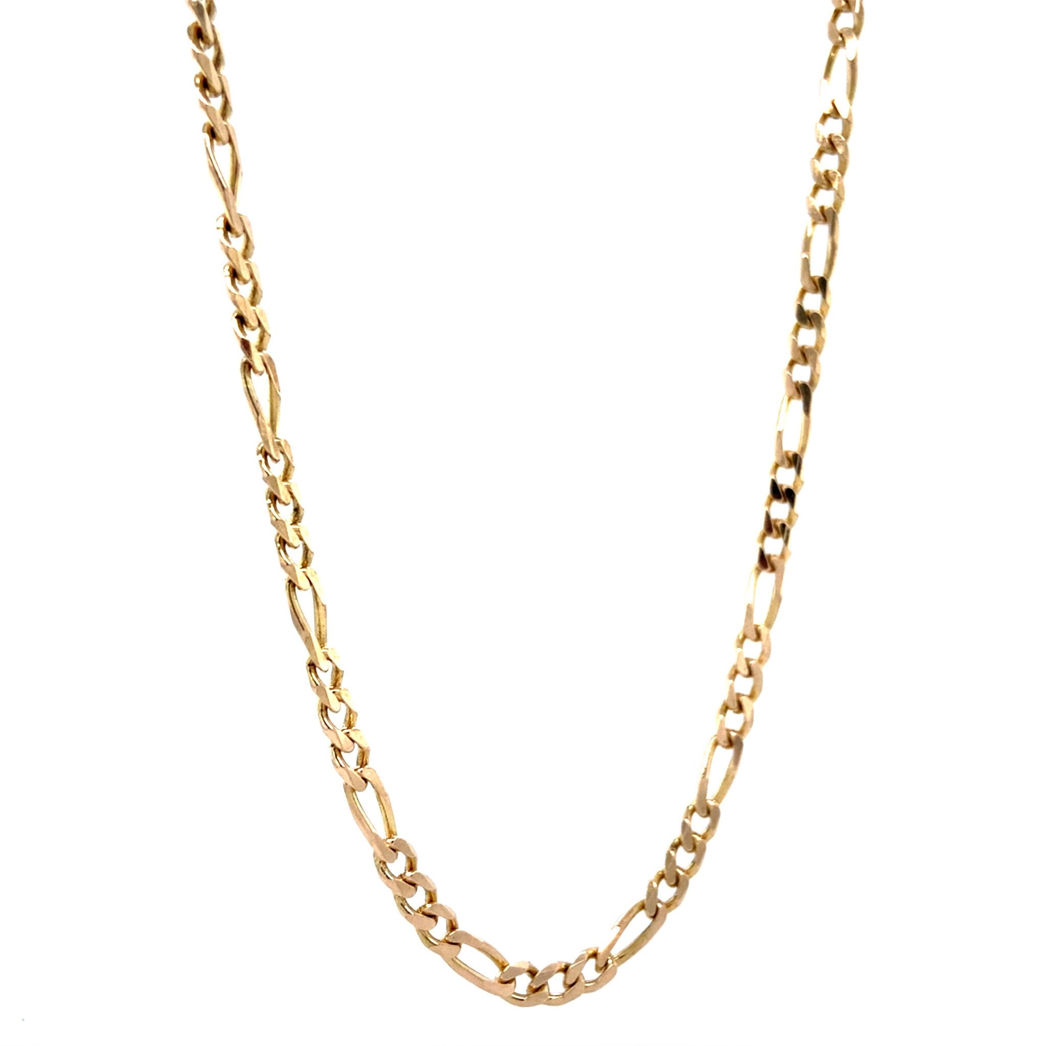 Gold Figaro necklace 45.5 cm 14 karat