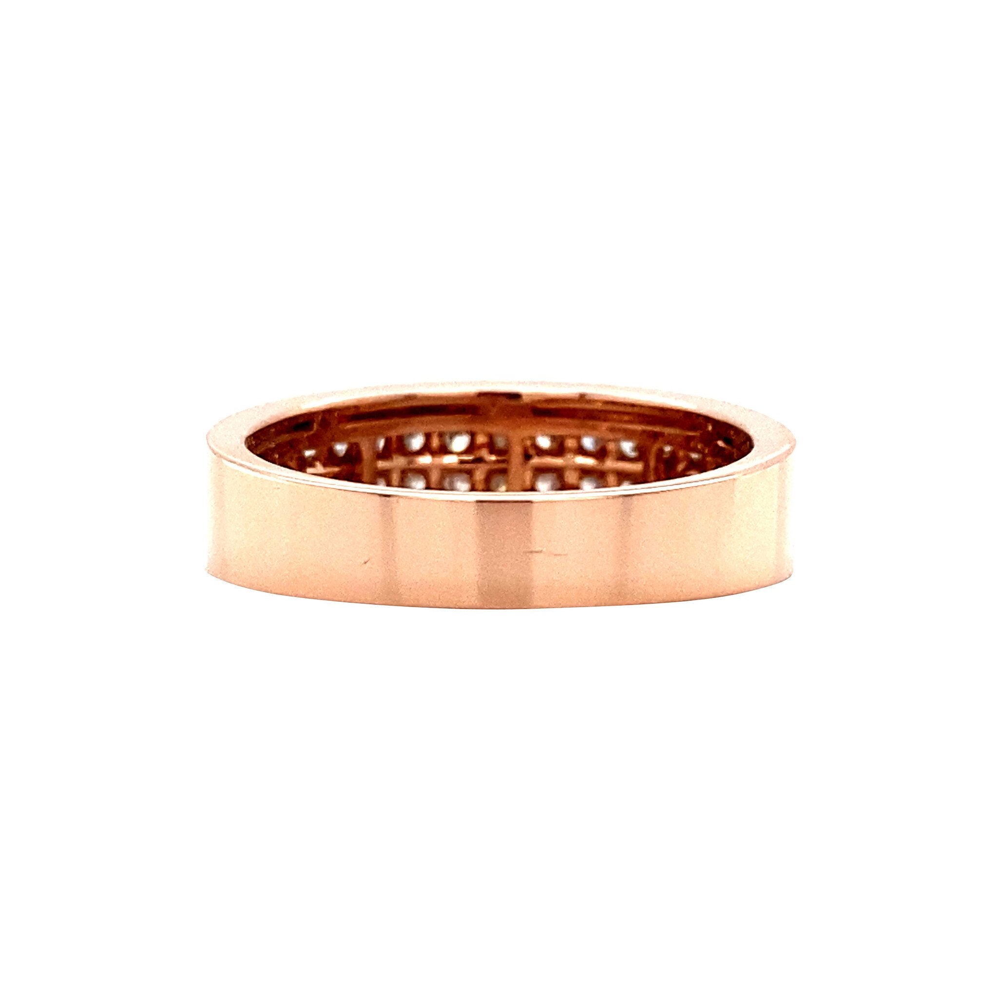 Rosegouden ring met diamant 14 krt* nieuw