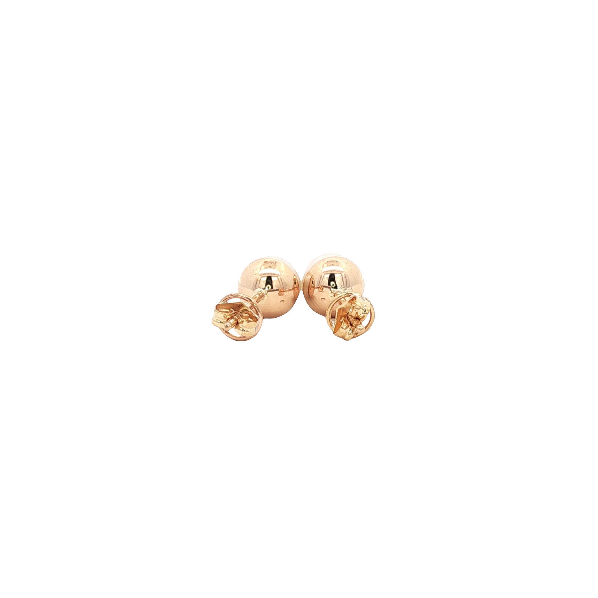 14 karat gold pearl stud earrings