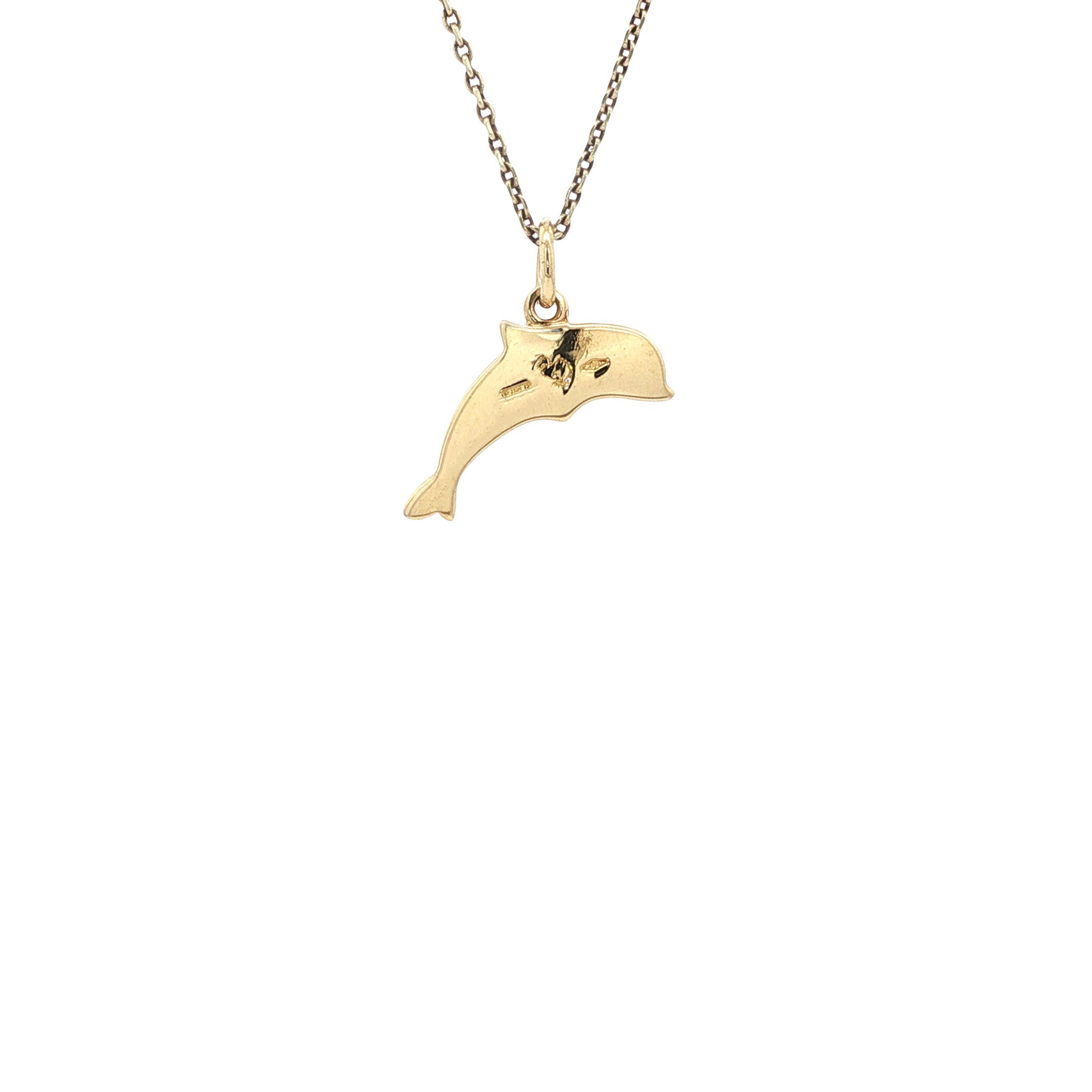 Gouden Dodo hanger dolfijn 18 karaat