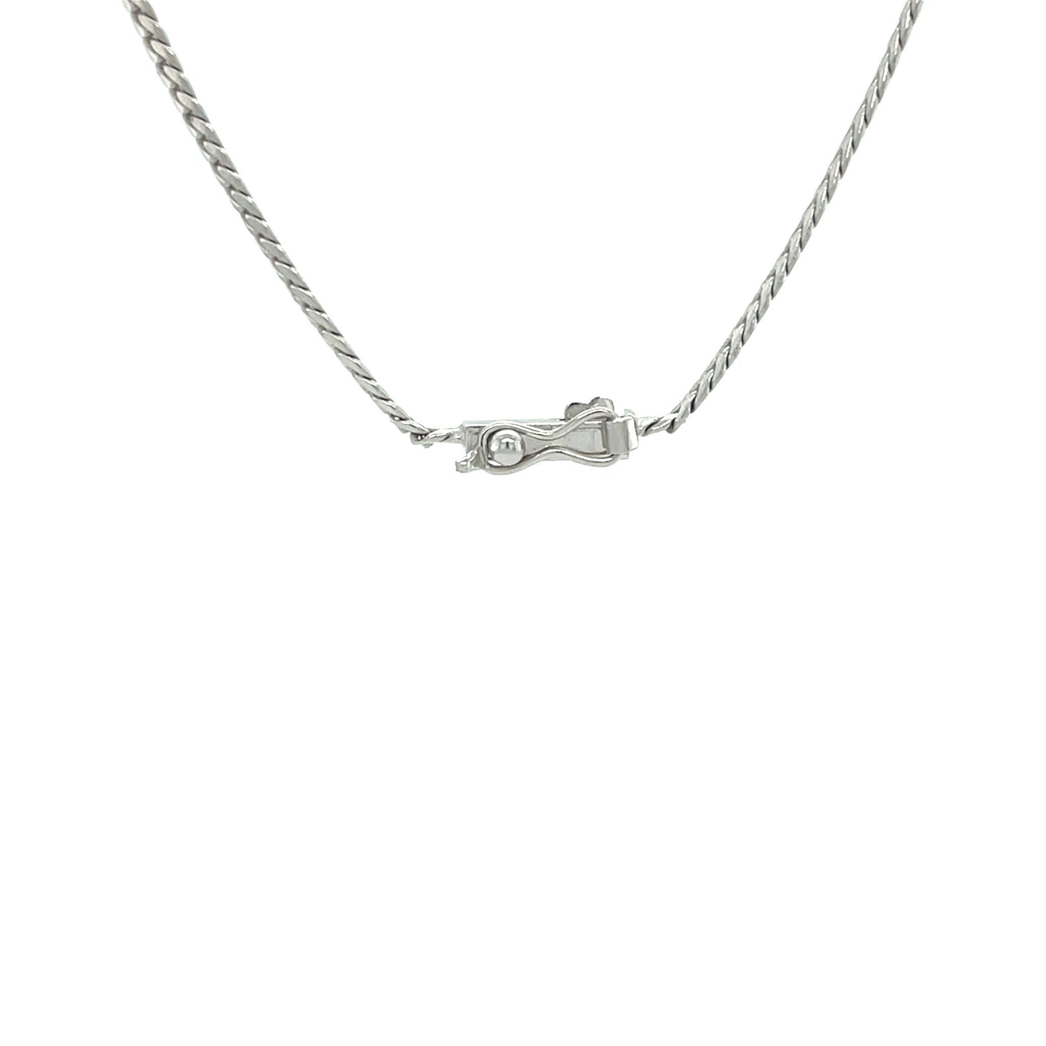 White gold choker with diamond 42.5 cm 14 karat