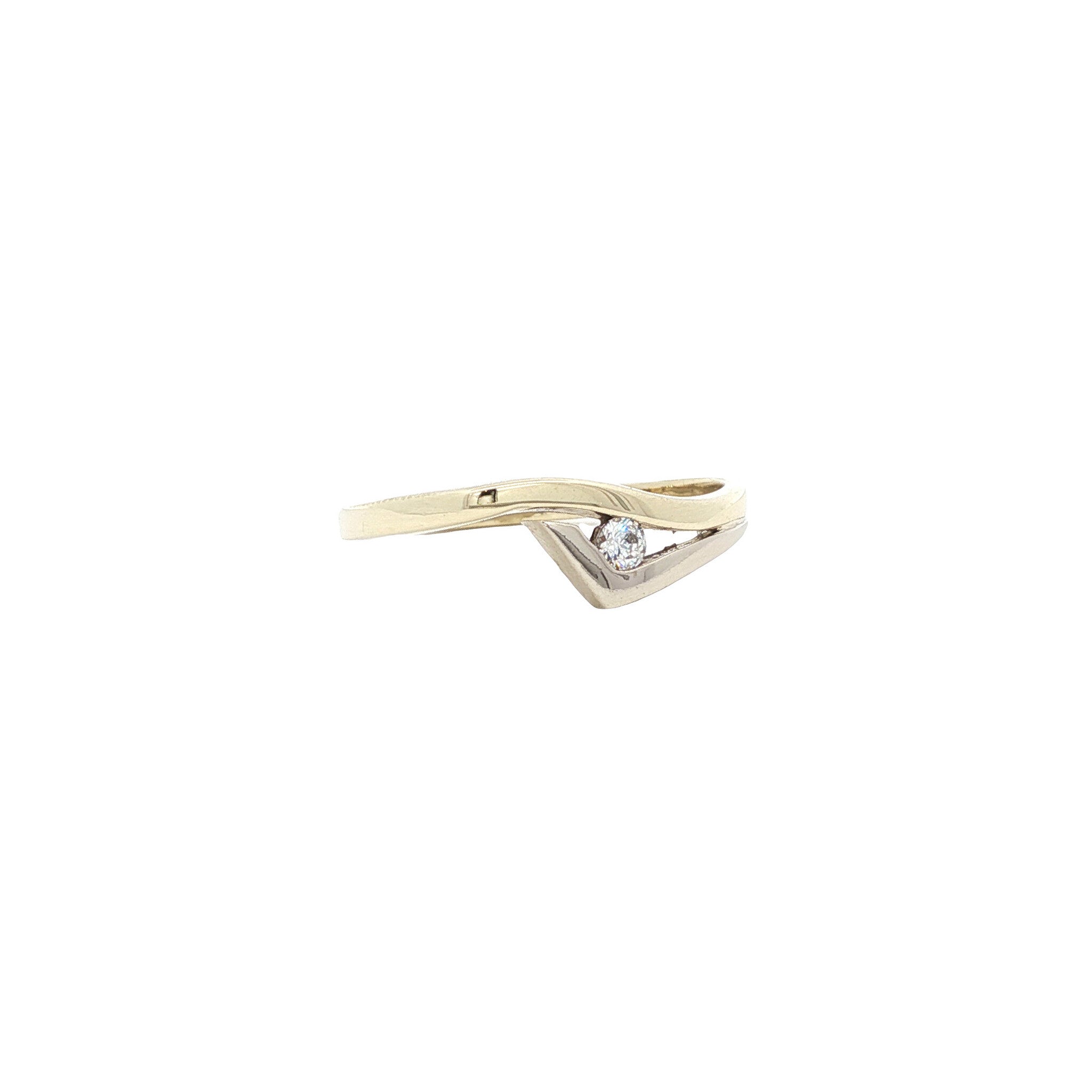 Gouden ring met zirkonia 14 karaat