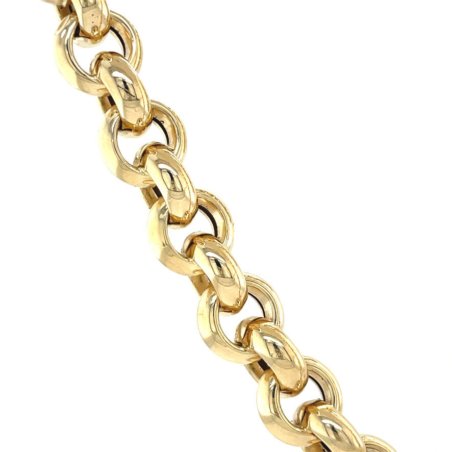 Gold jasseron necklace 50 cm 14 karat