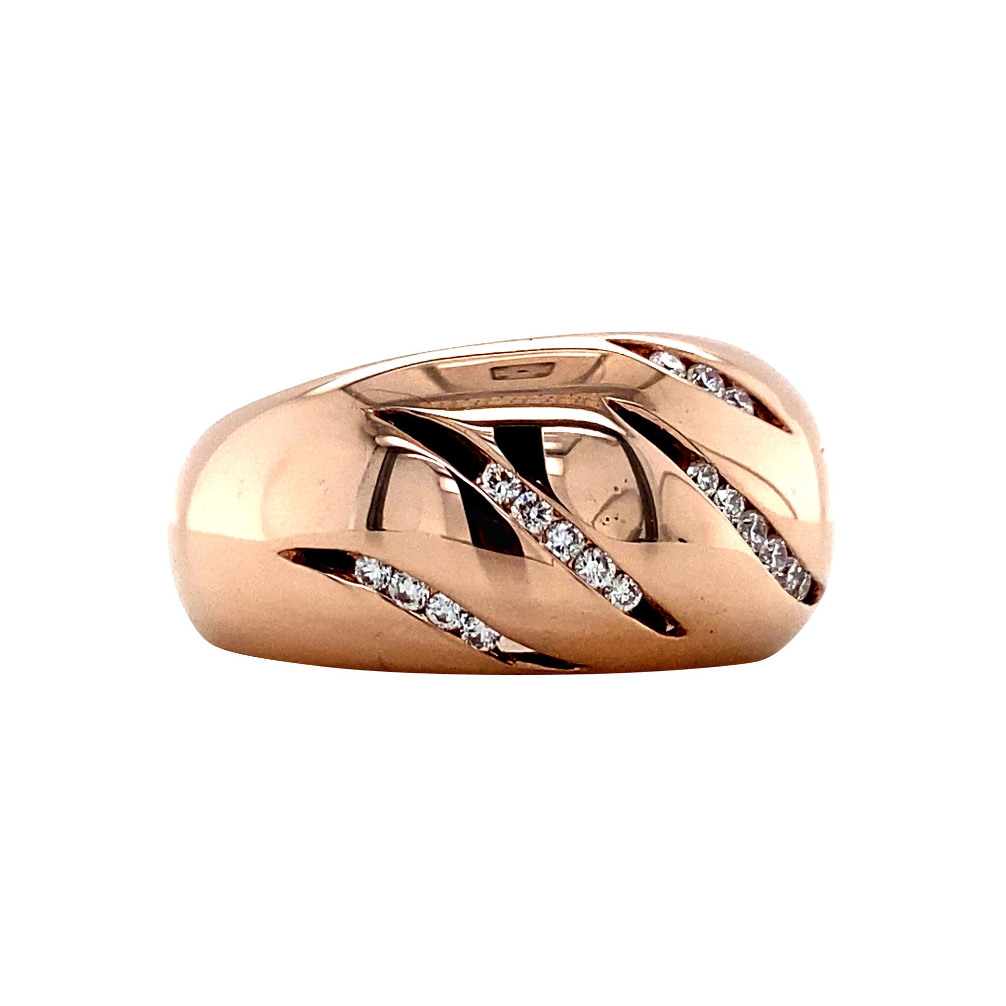 Rose gold ring with diamond 14 karat