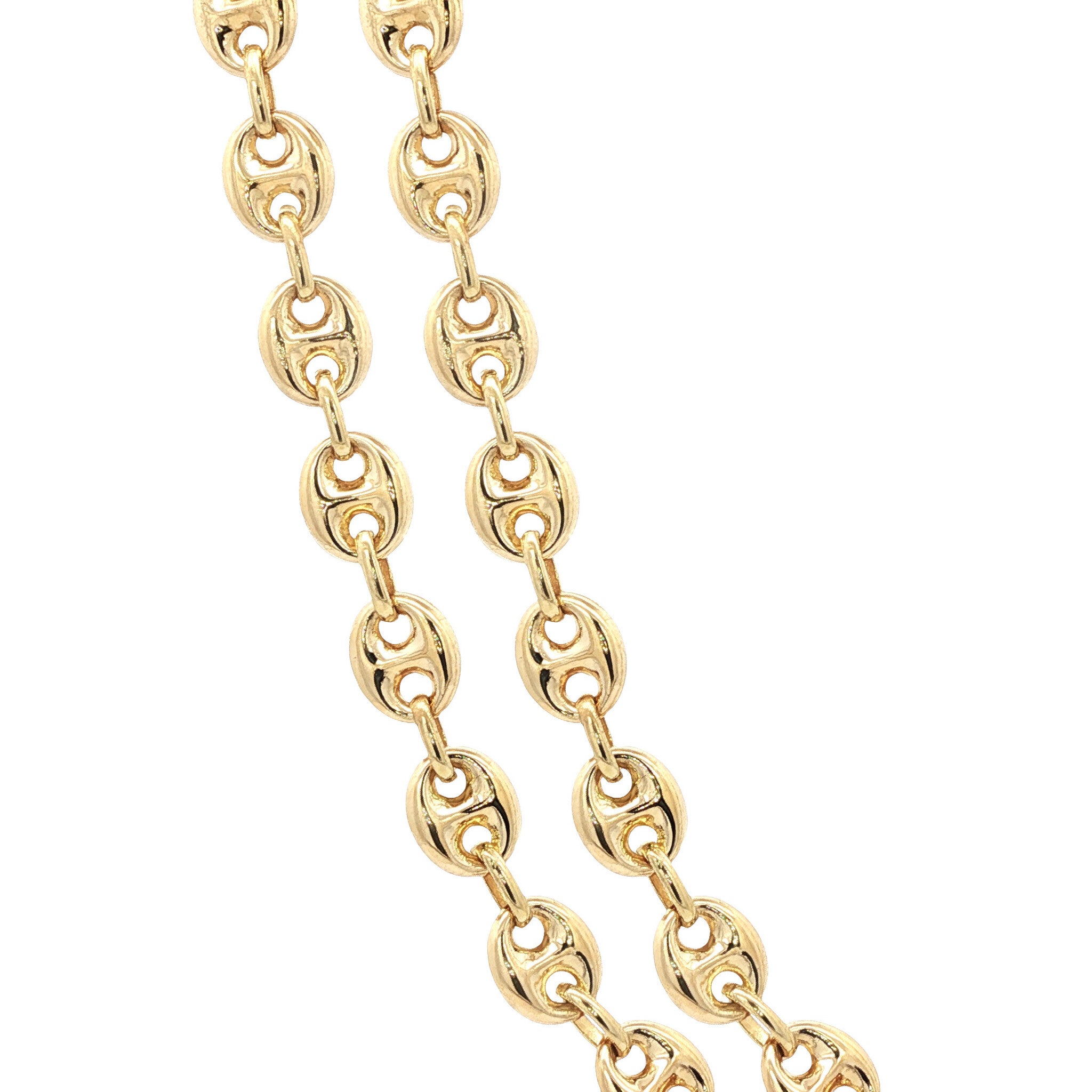 Gouden koffiebonen collier 50 cm 18 karaat