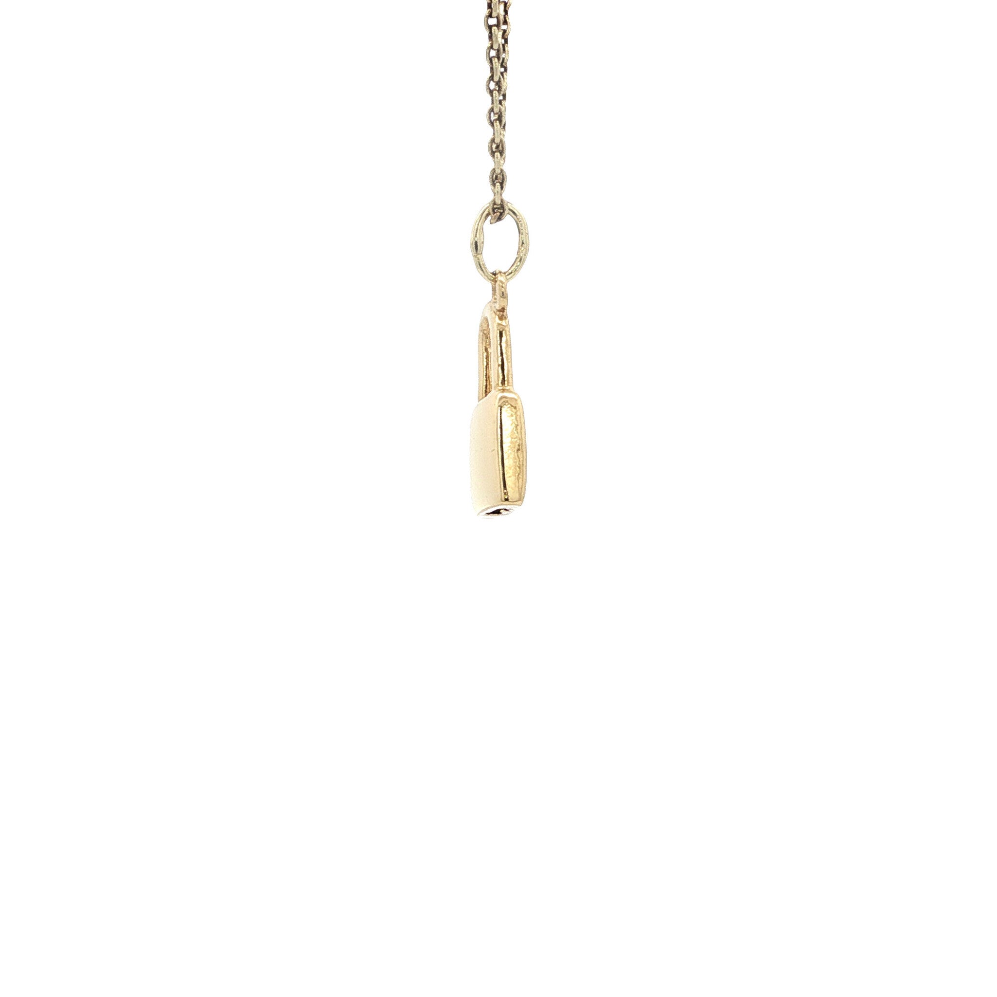 Gold pendant padlock 14 karat