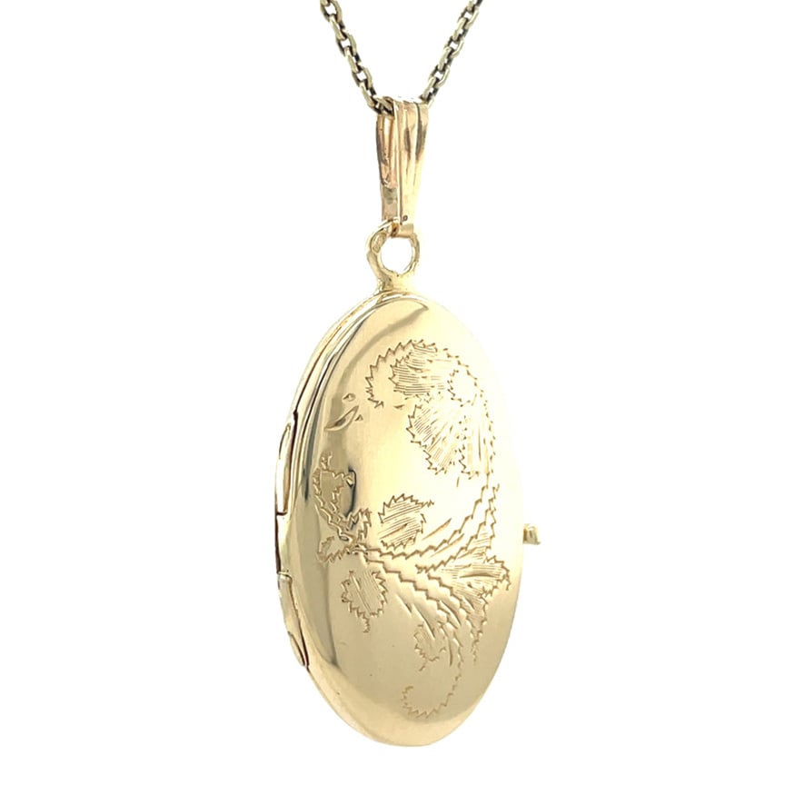 Gold medallion pendant 14 karat