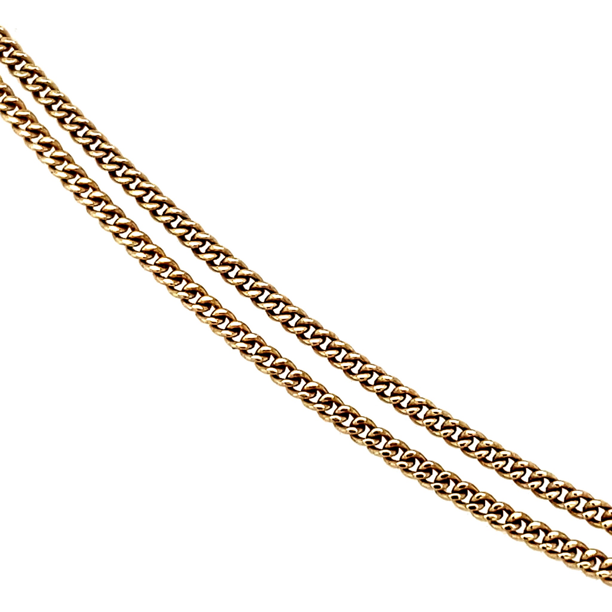 Gold necklace with pendant with diamond 46 cm 14 karat