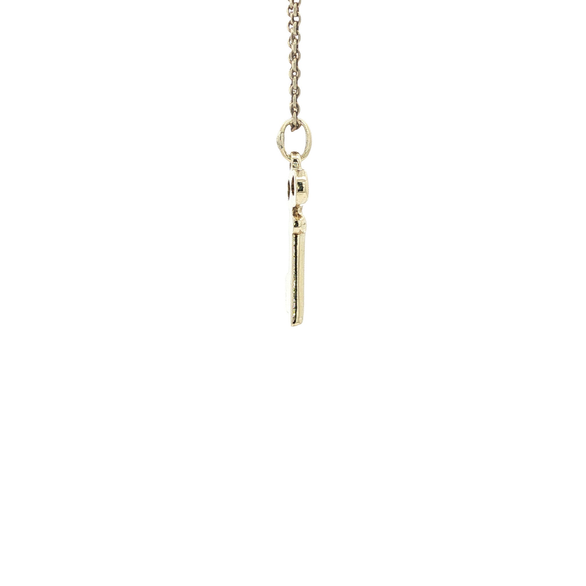Gold key pendant 14 karat