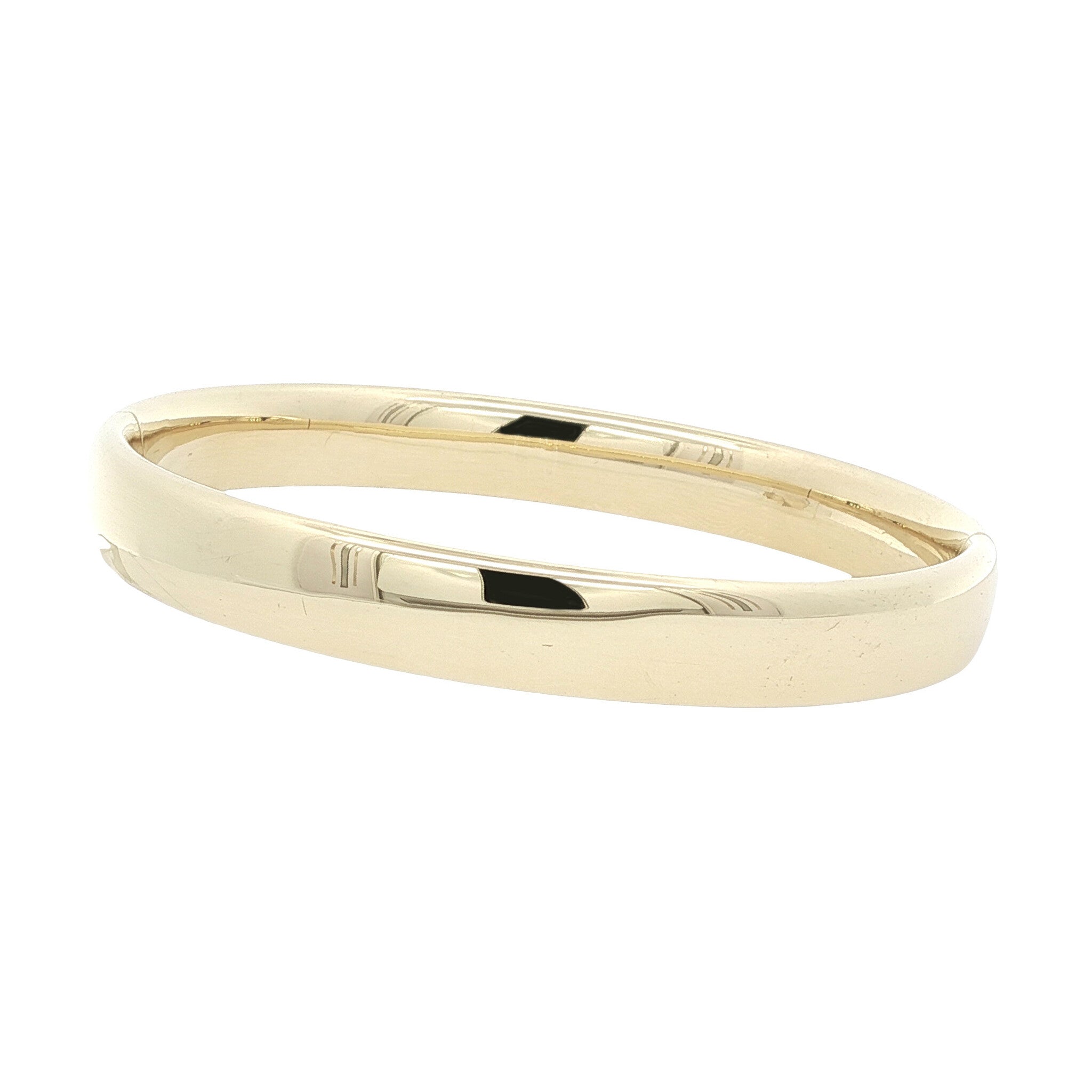 Gold smooth bangle 14 karat