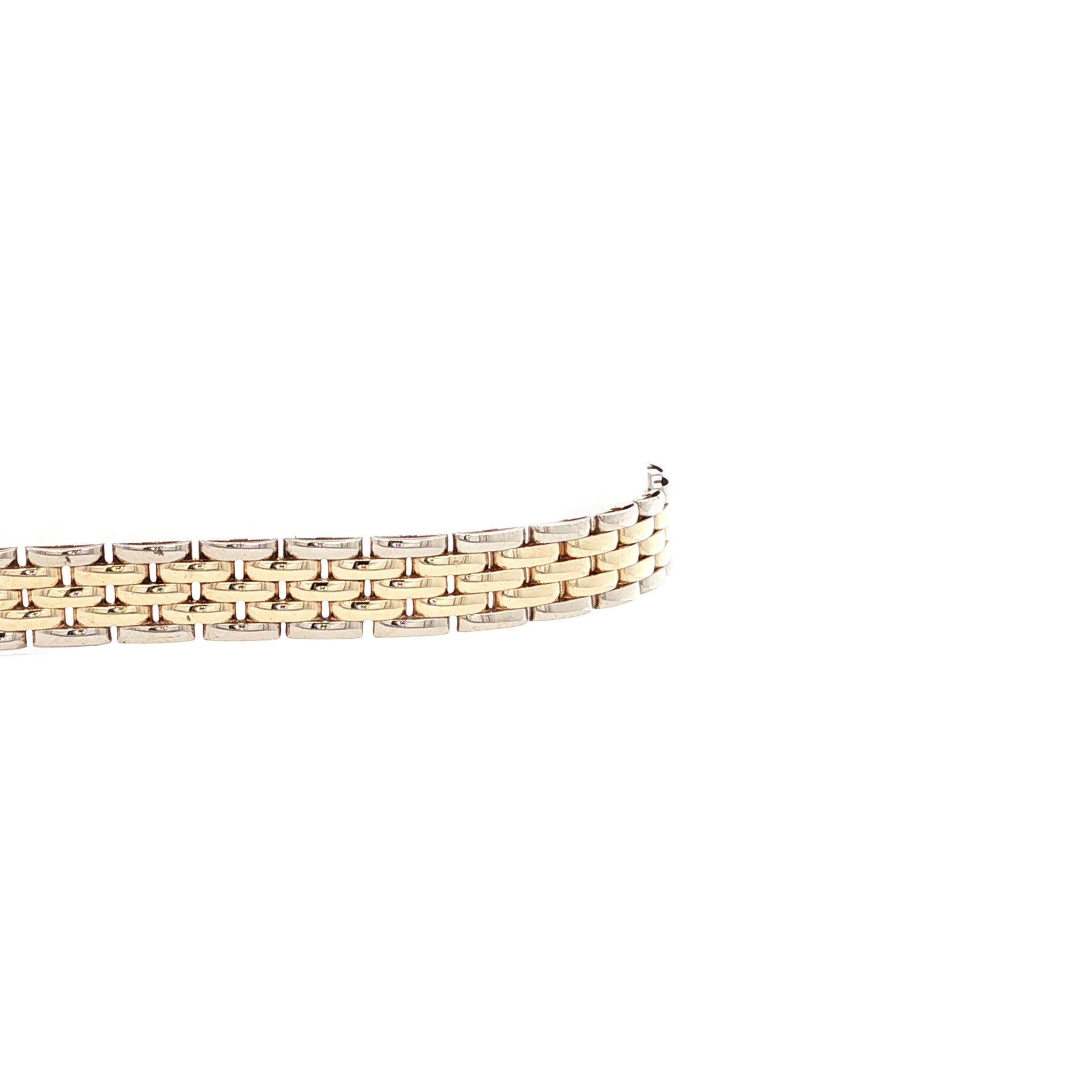 Gouden armband bicolour 18.5 cm 14 karaat