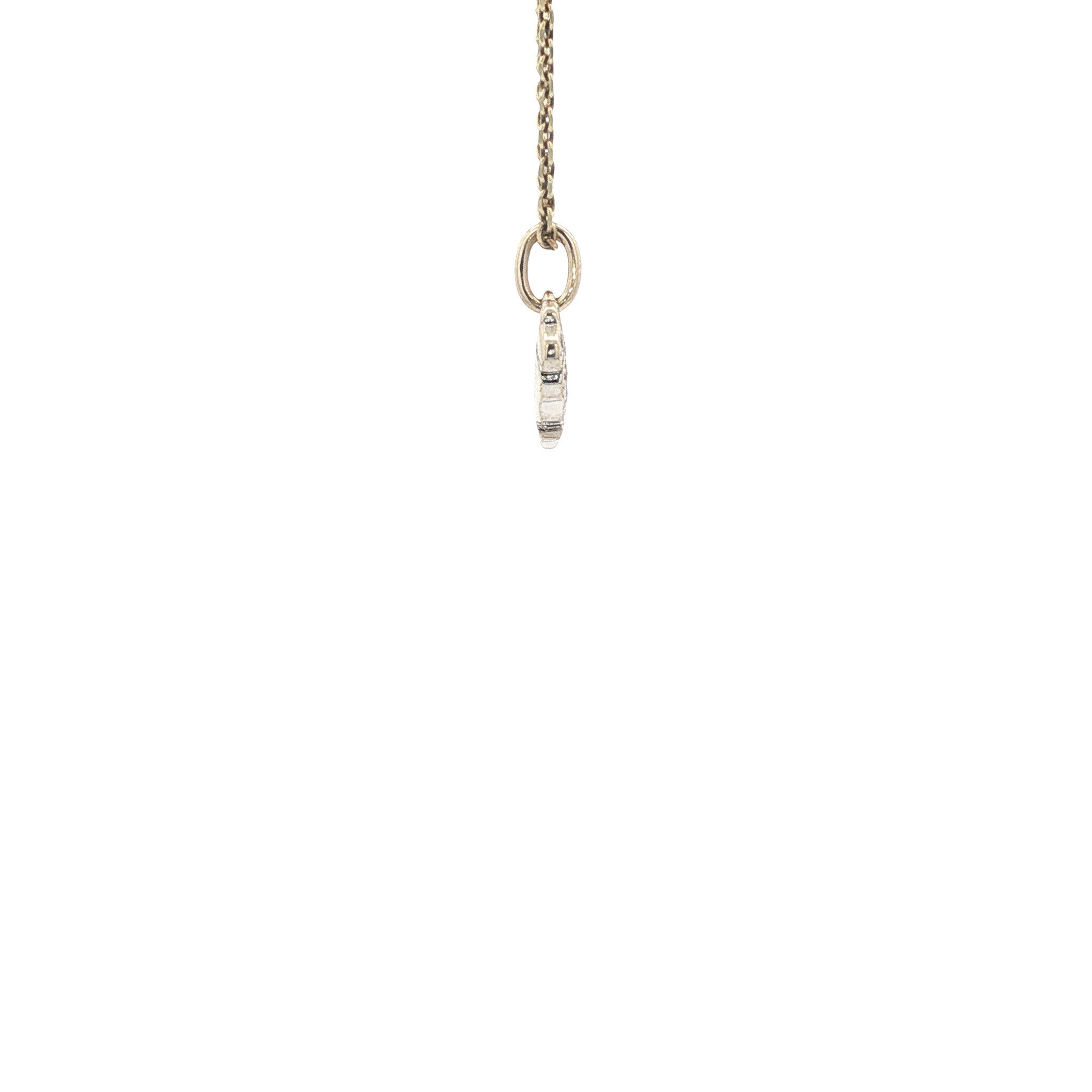 Witgouden Dodo hanger met diamant 18 karaat