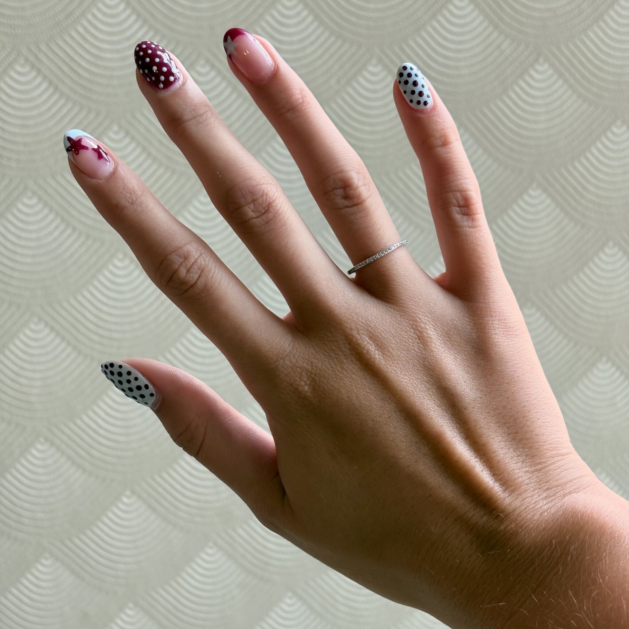 White gold row ring with diamond 14 kt