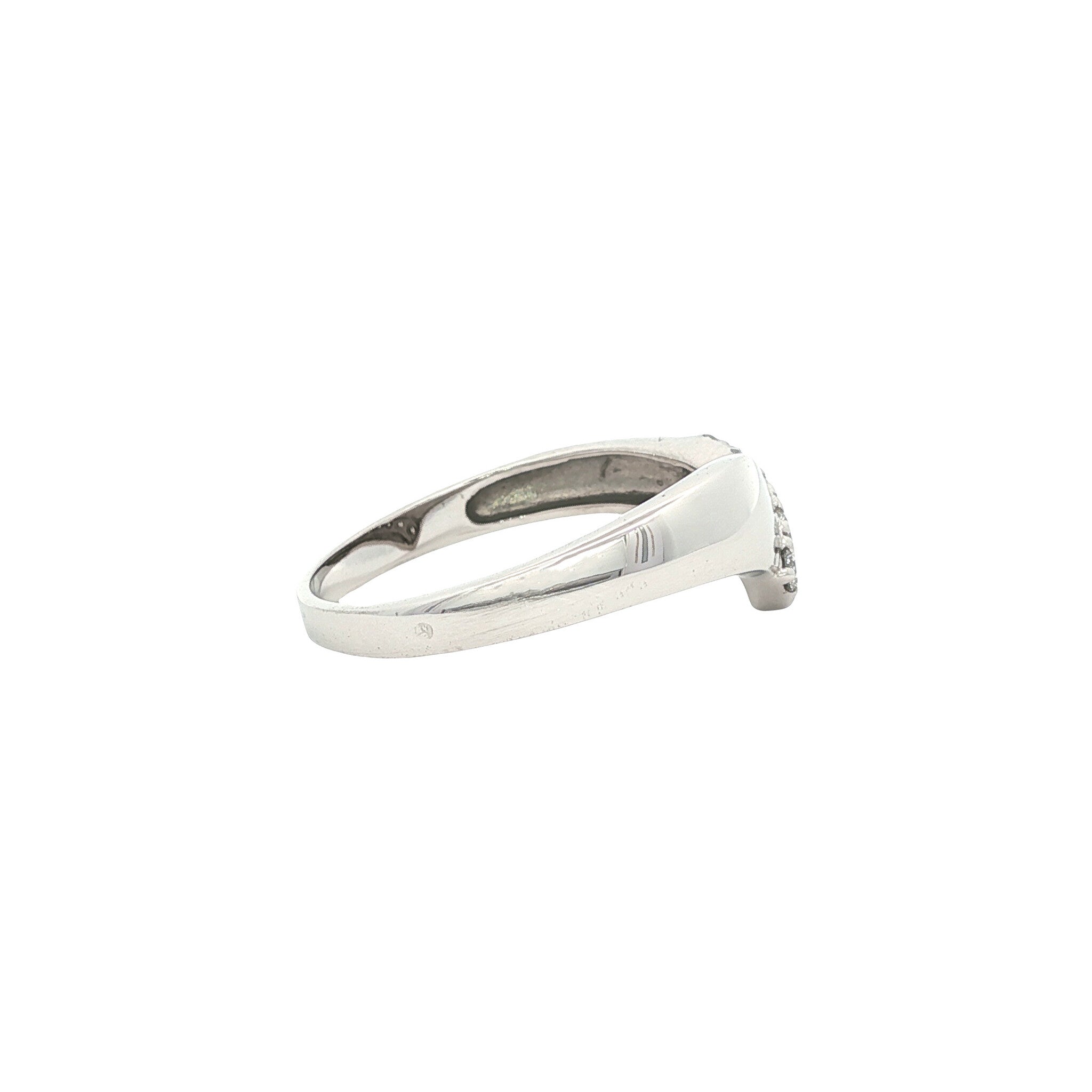 Witgouden ring met diamant 14 karaat
