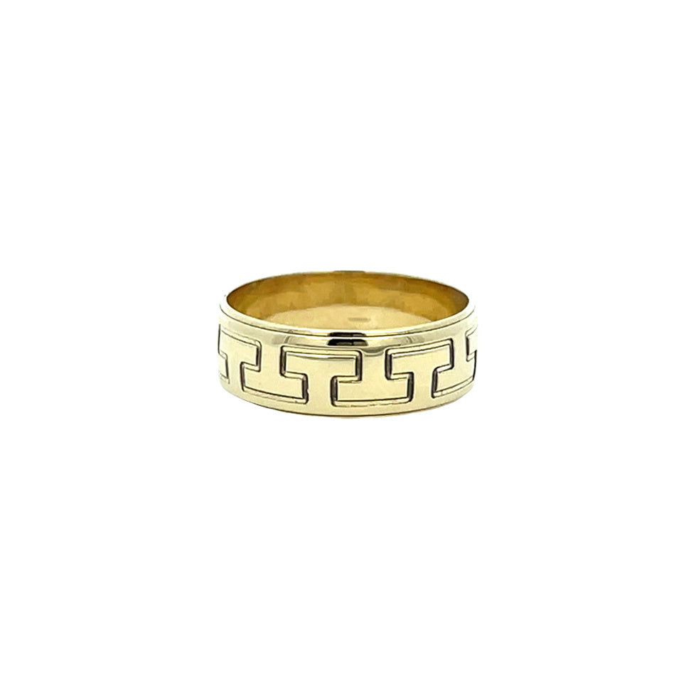 Golden meander ring 14 karat
