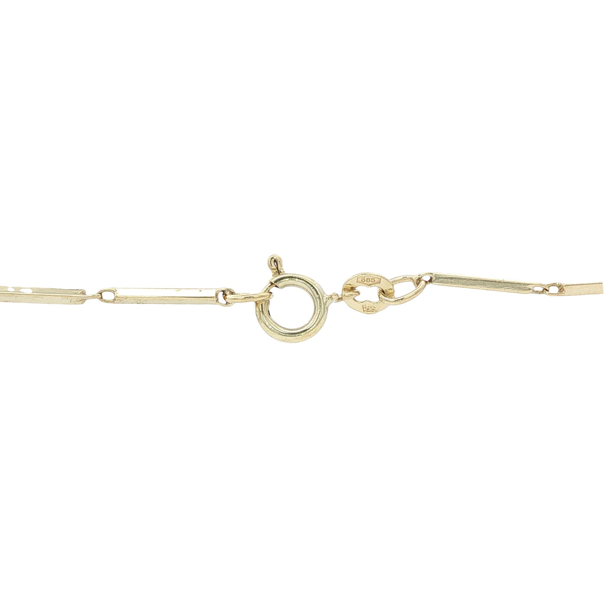 Gouden armband met parels 20.5 cm 14 karaat