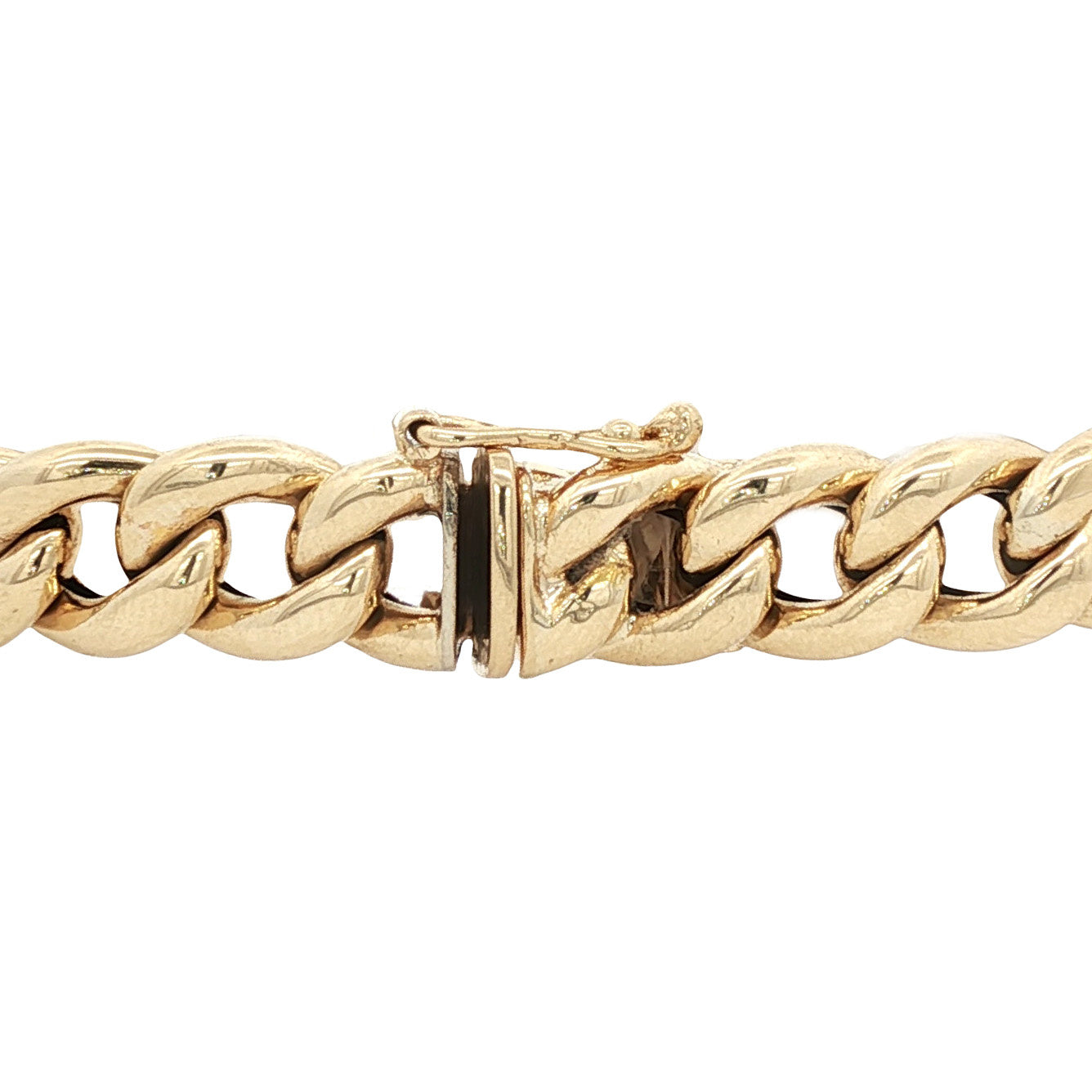 Gouden gourmet armband 18 cm 14 karaat