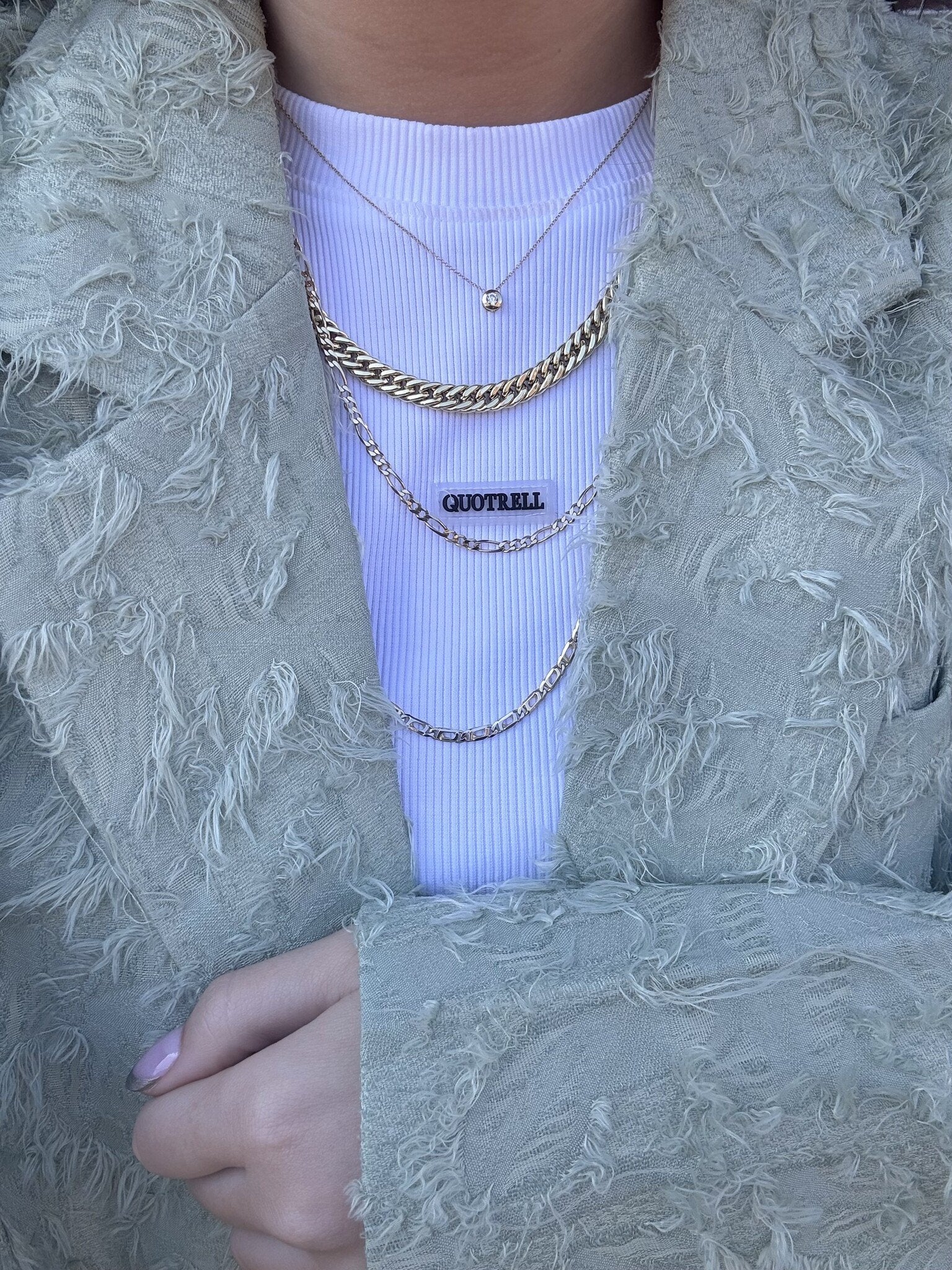 Gold gourmet necklace 46 cm 14 karat