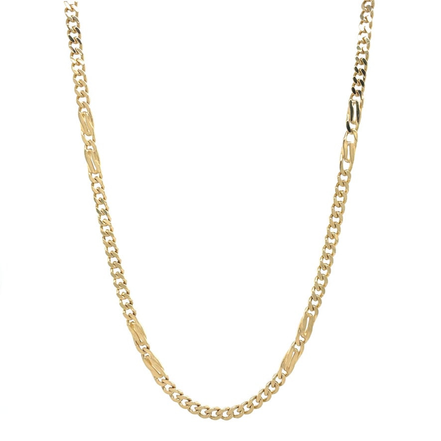 Gold fantasy necklace 61 cm 14 karat