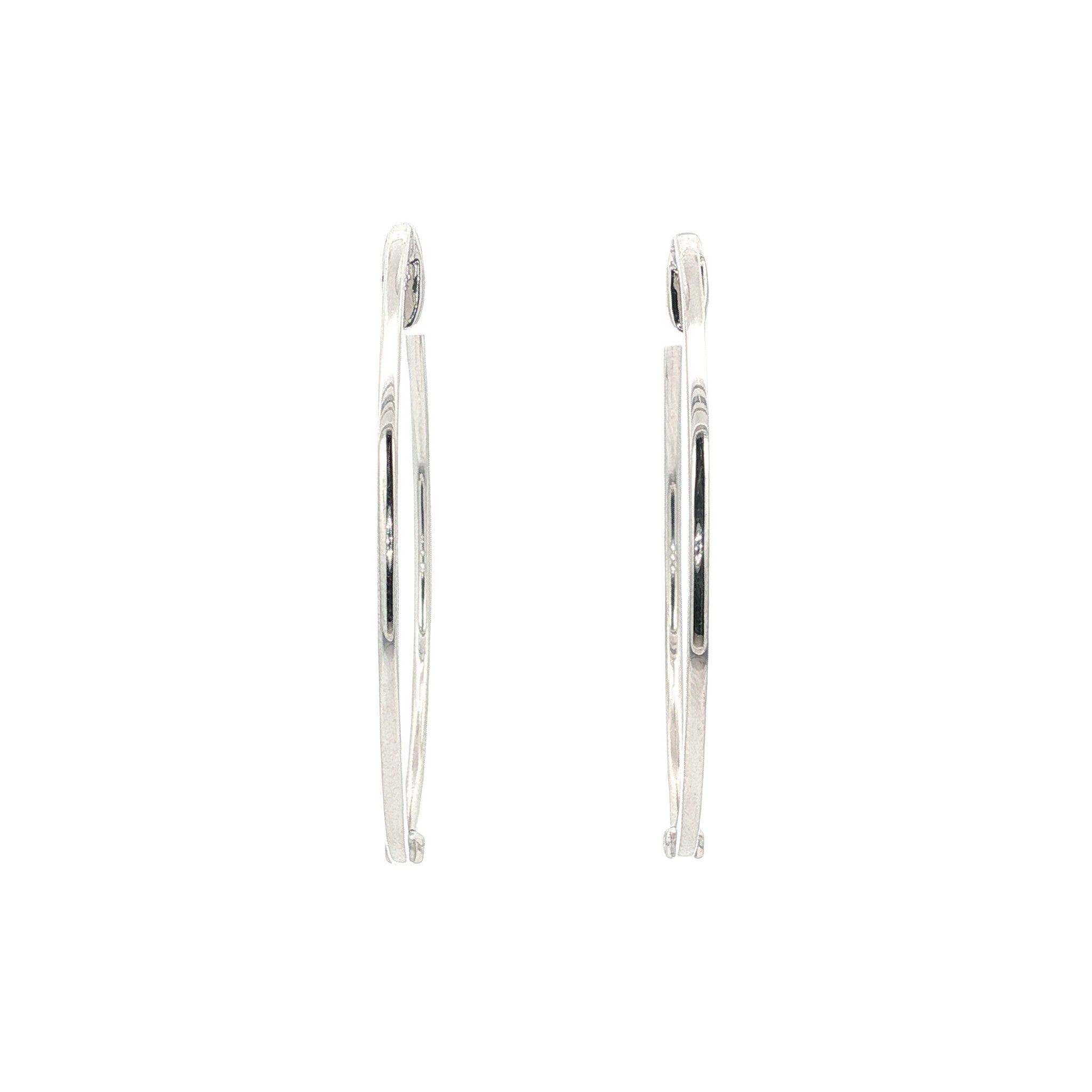 White gold earrings with diamond 18 karat