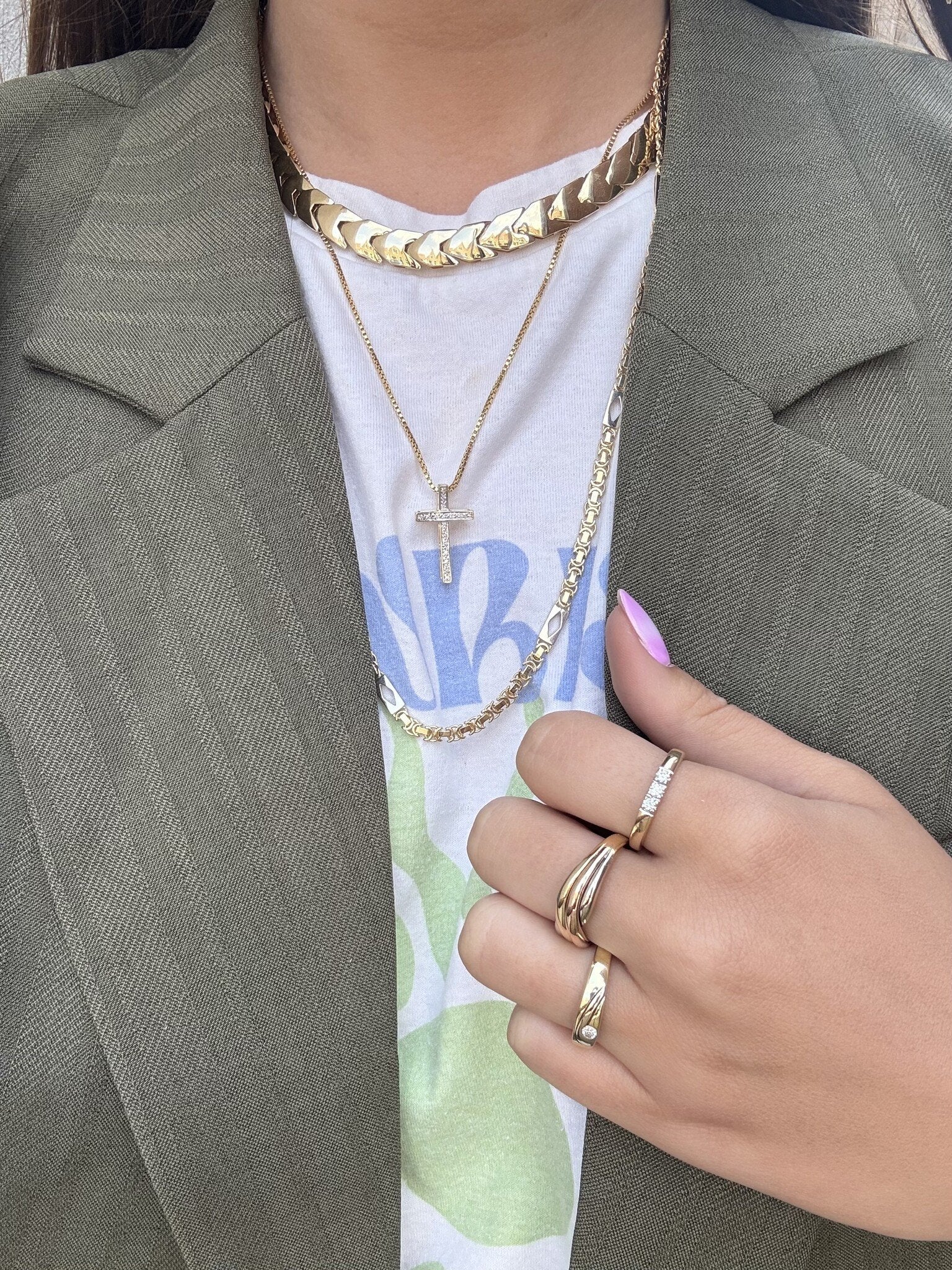 Gold choker 41.5 cm 14 karat