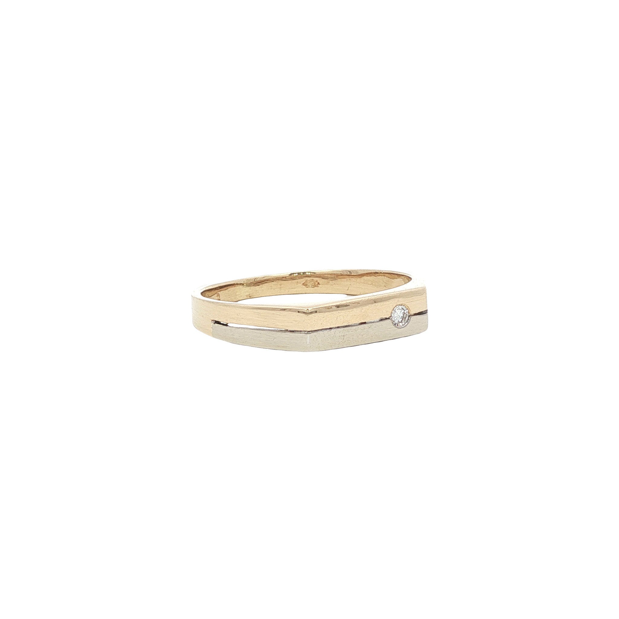 Gold ring with diamond Jeunesse 14 karat