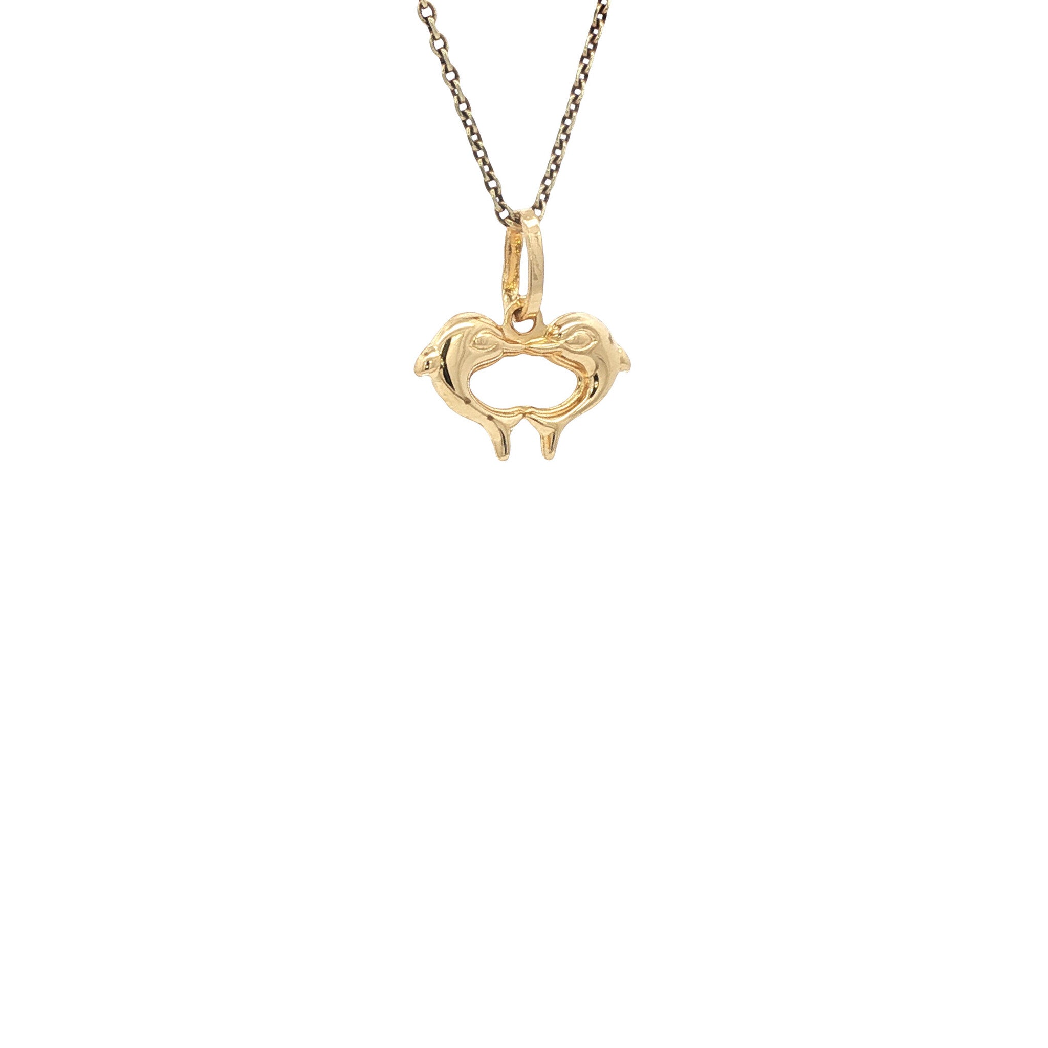 Gouden dolfijnen hanger 18 karaat