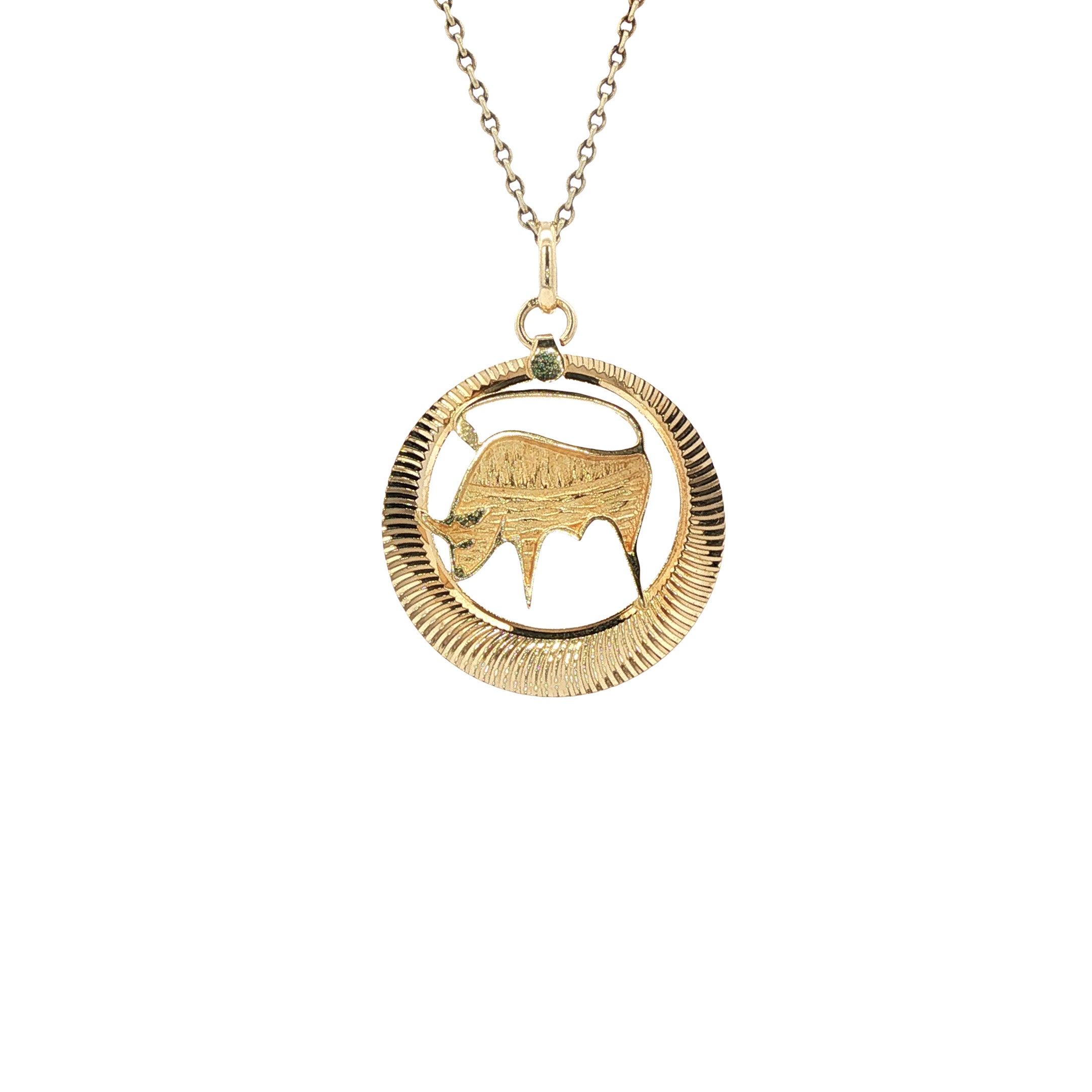 Gouden sterrenbeeld hanger stier 14 karaat